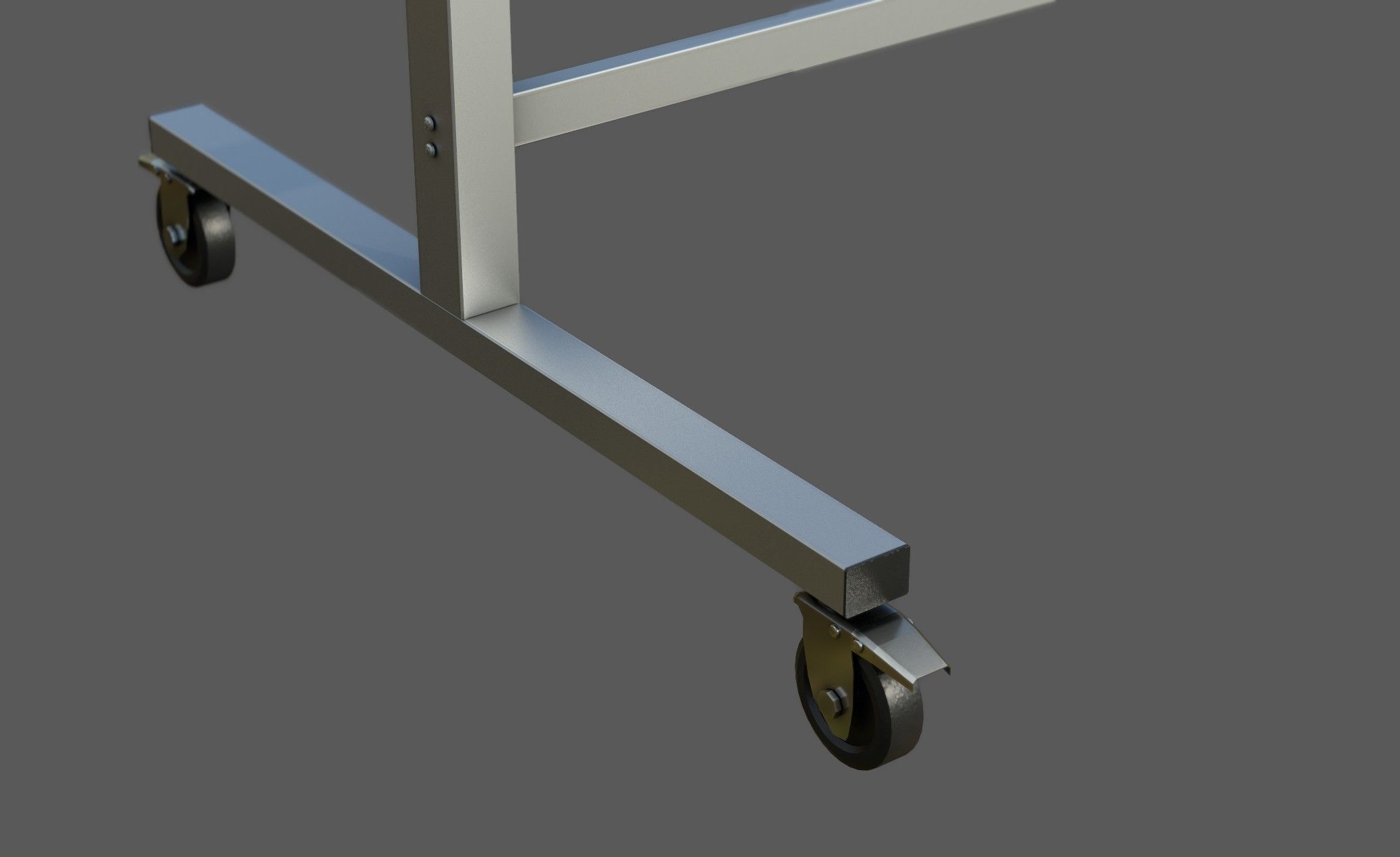 Mobile Whiteboard Low-poly 3D model_3