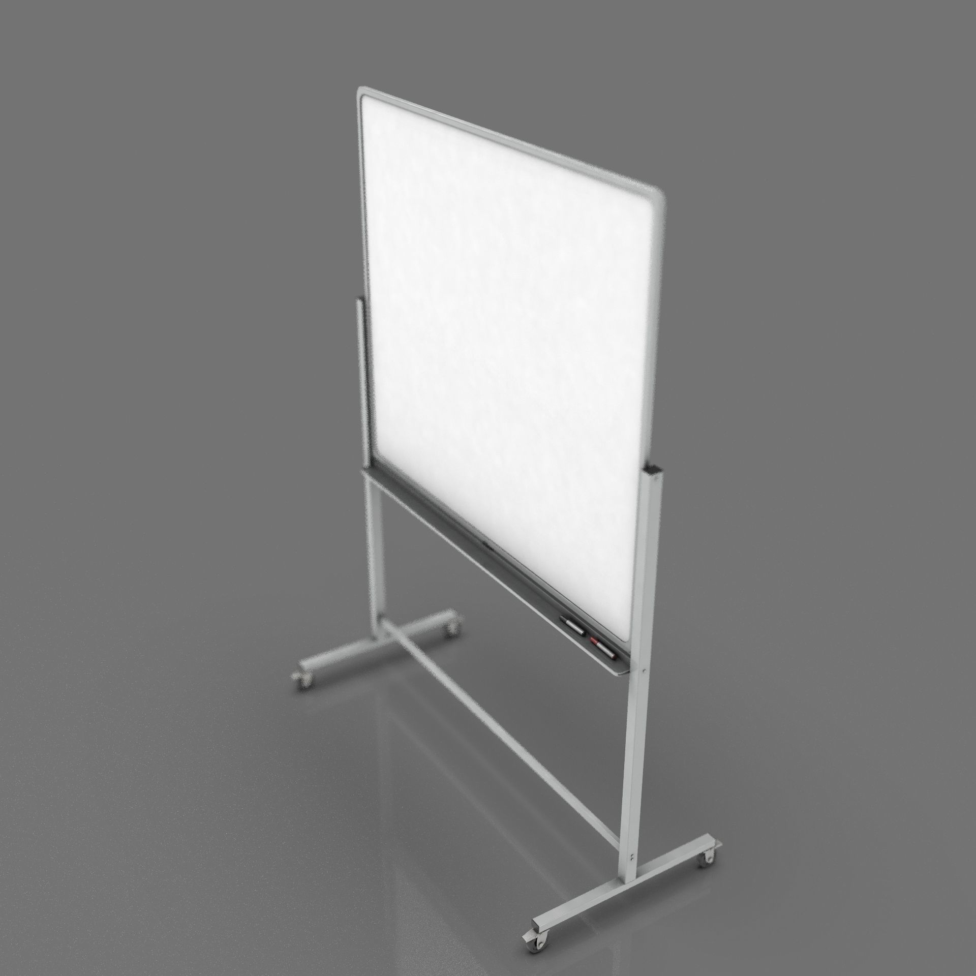 Mobile Whiteboard Low-poly 3D model_12