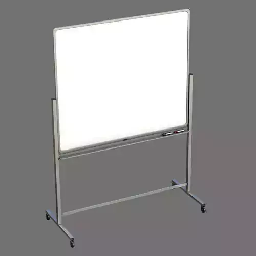 Mobile Whiteboard Low-poly 3D model