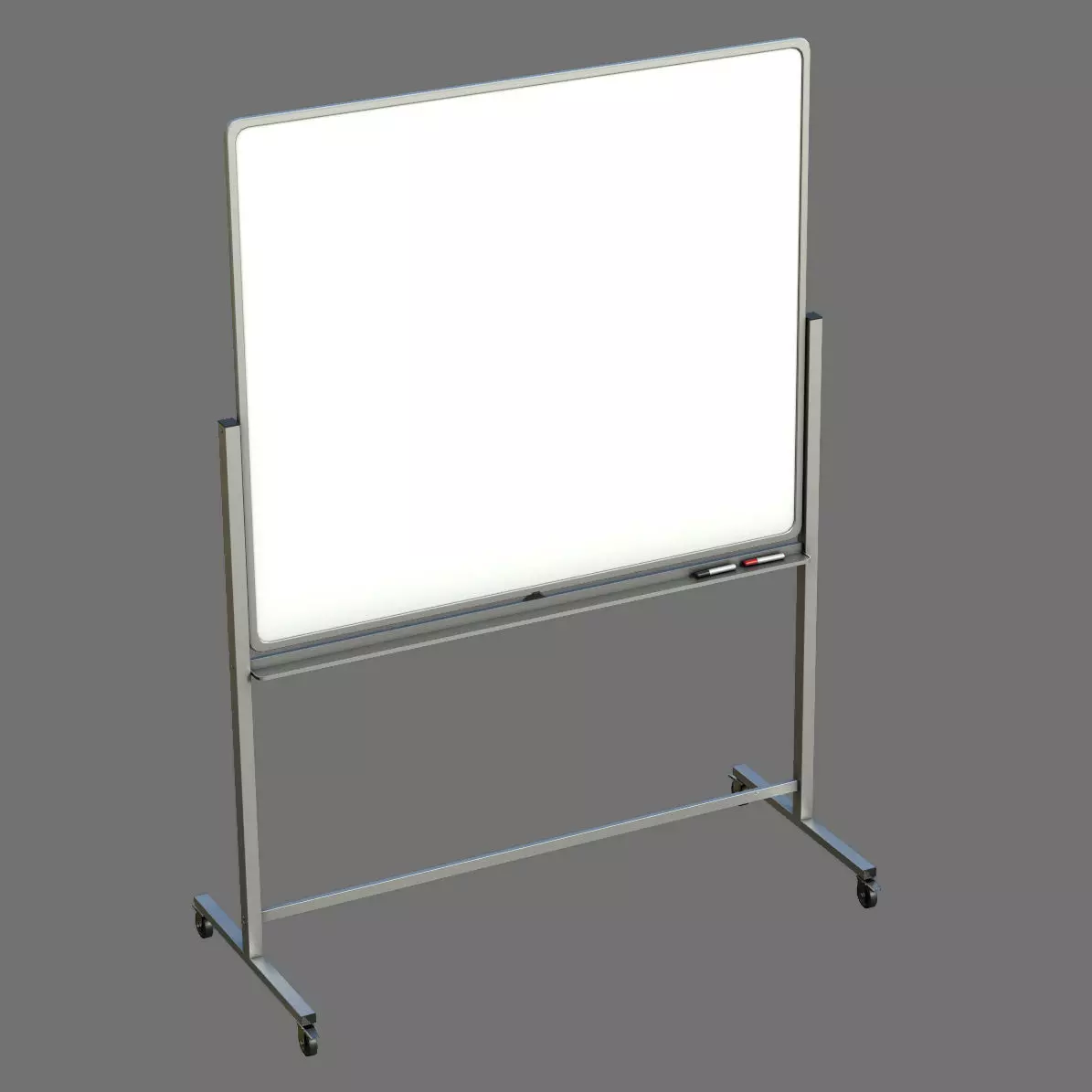 Mobile Whiteboard Low-poly 3D model_0