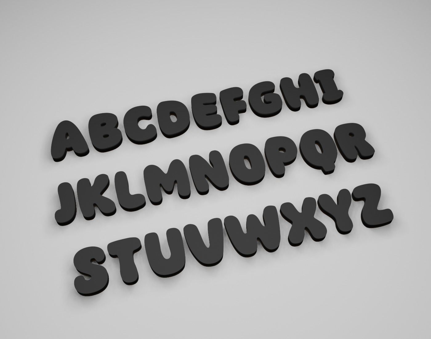 SuperFoods Text Font 3D Printing STL Collection 3D print model_1