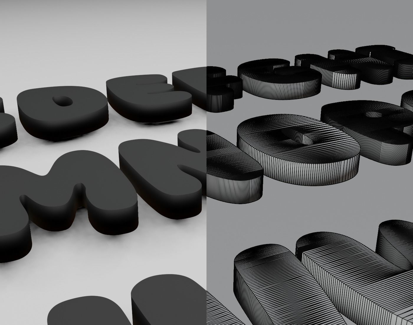 SuperFoods Text Font 3D Printing STL Collection 3D print model_6