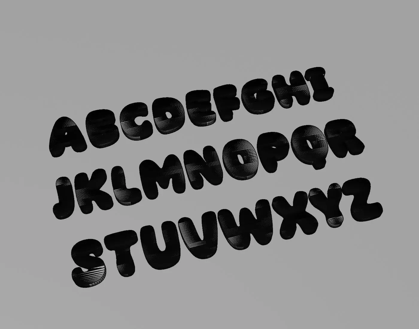 SuperFoods Text Font 3D Printing STL Collection 3D print model_0