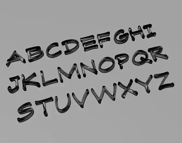 Ronysiswadi14 Text Font 3D Printing STL Collection