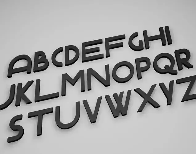 GerhausItalic Text Font 3D Printing STL Collection