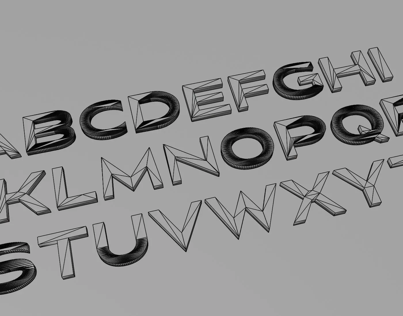 Nesathoberyl Text Font 3D Printing STL Collection 3D print model_0