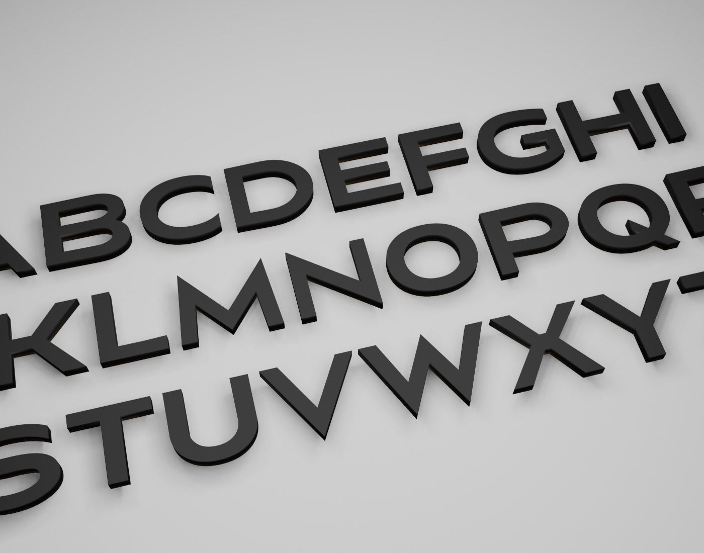 Nesathoberyl Text Font 3D Printing STL Collection 3D print model_1