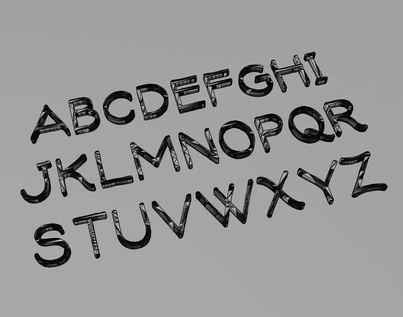 Ronysiswadi15 Text Font 3D Printing STL Collection 3D print model_0