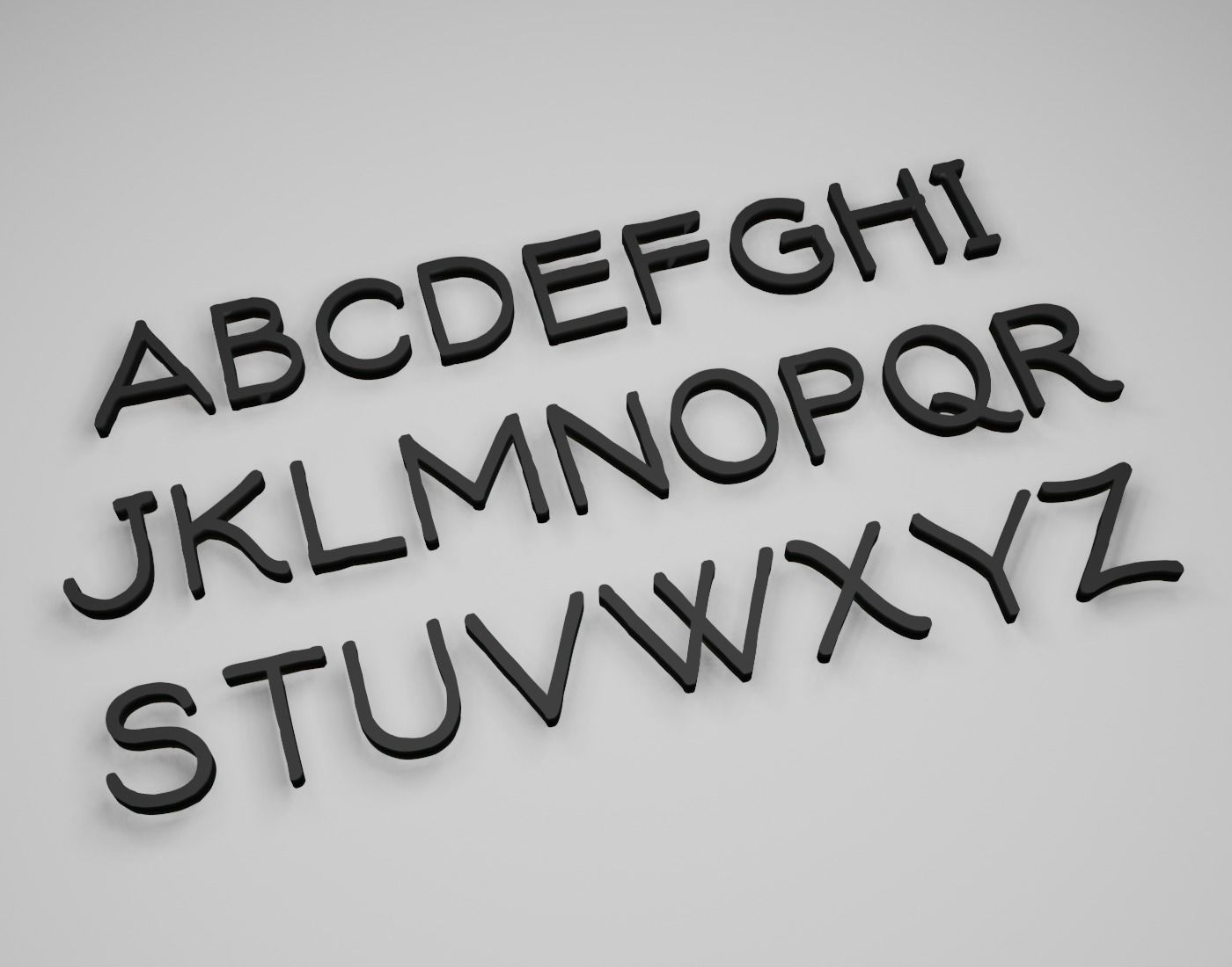 Ronysiswadi15 Text Font 3D Printing STL Collection 3D print model_1