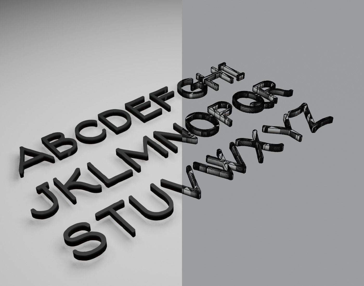 Ronysiswadi15 Text Font 3D Printing STL Collection 3D print model_13