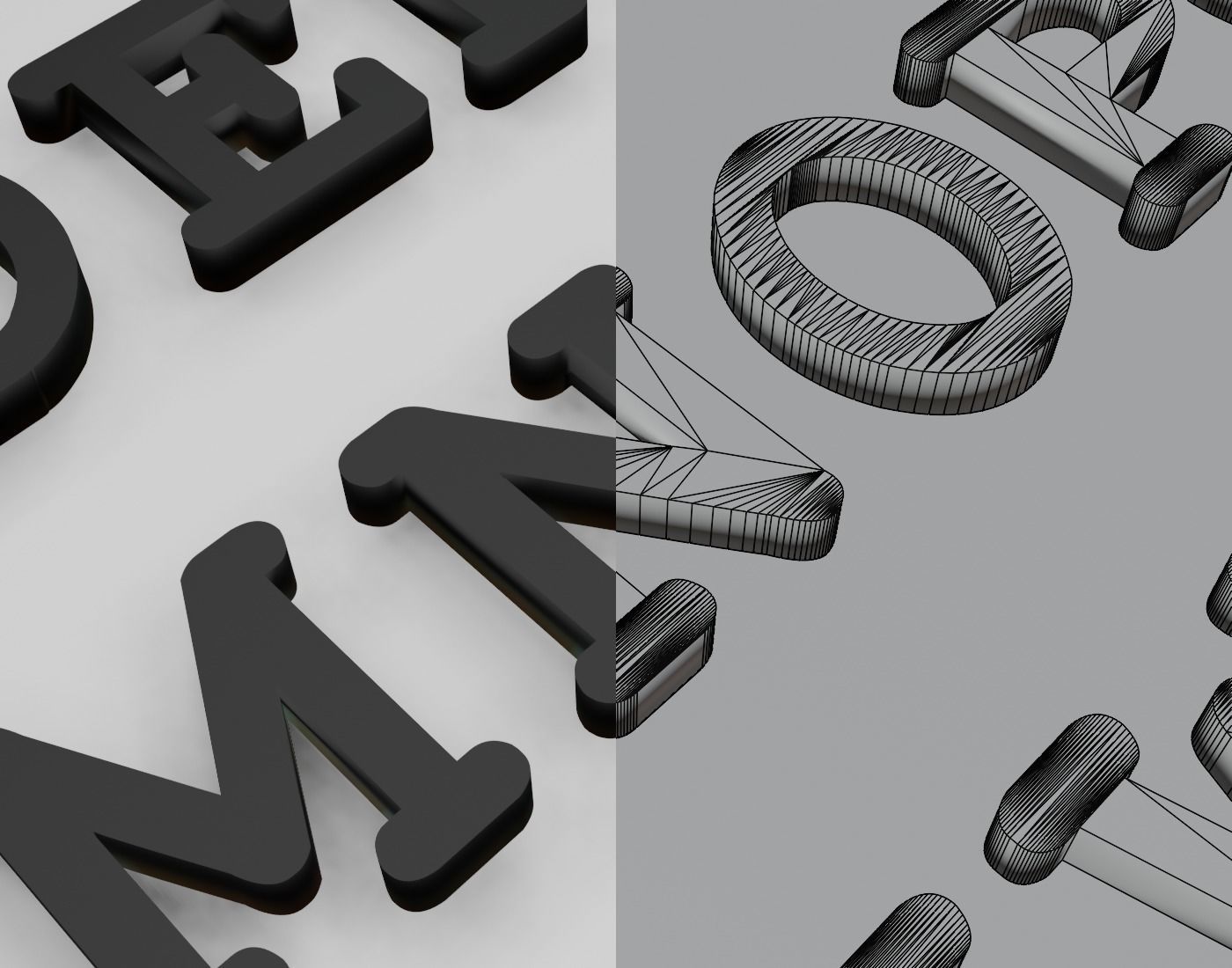Ronysiswadi9Bold Text Font 3D Printing STL Collection 3D print model_4