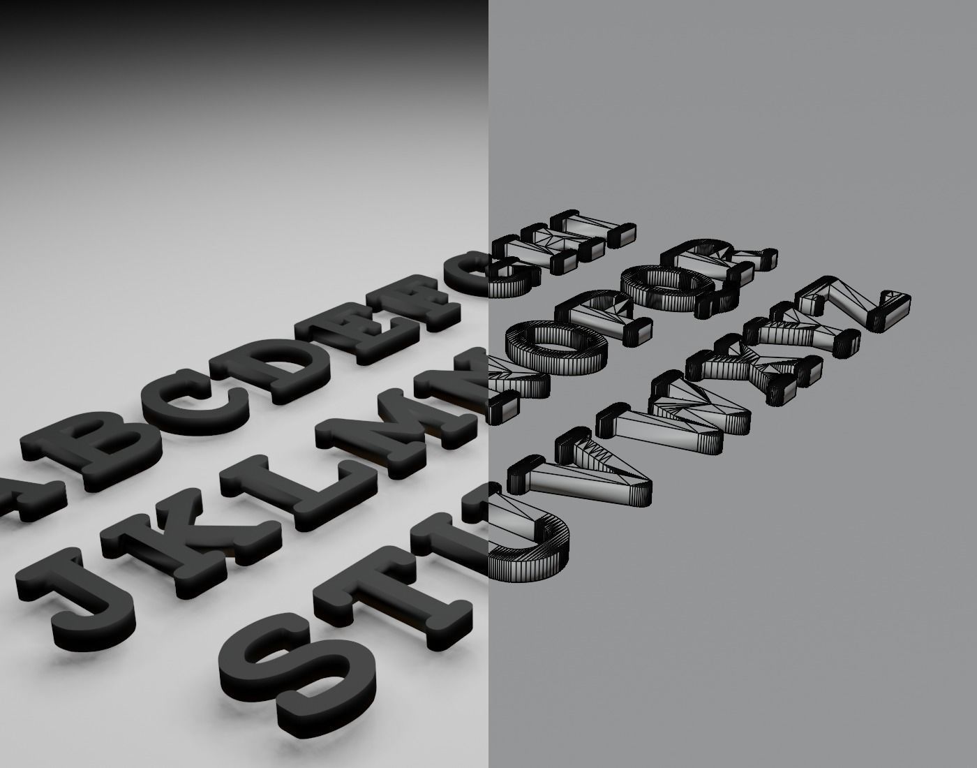Ronysiswadi9Bold Text Font 3D Printing STL Collection 3D print model_14
