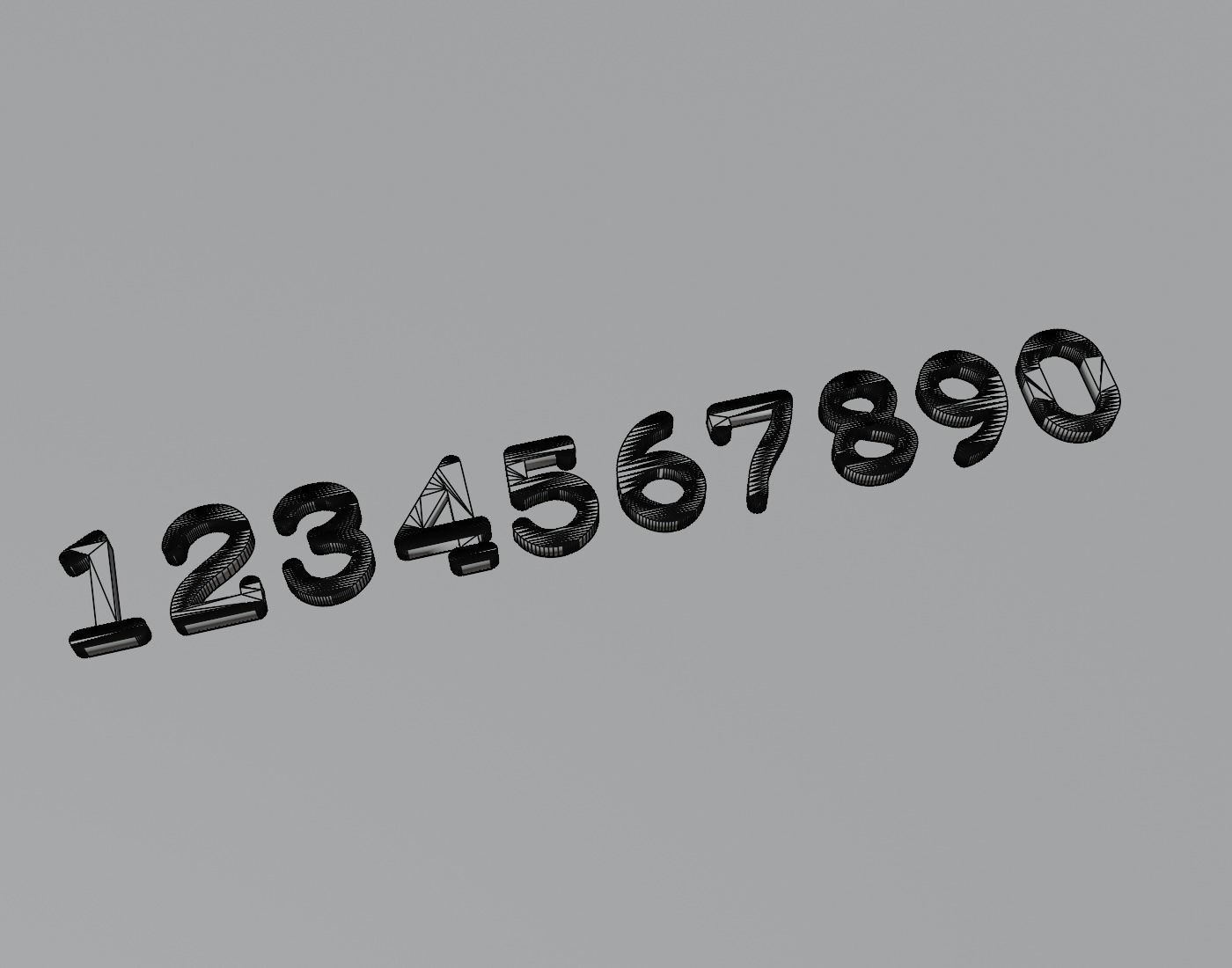 Ronysiswadi9Bold Text Font 3D Printing STL Collection 3D print model_2