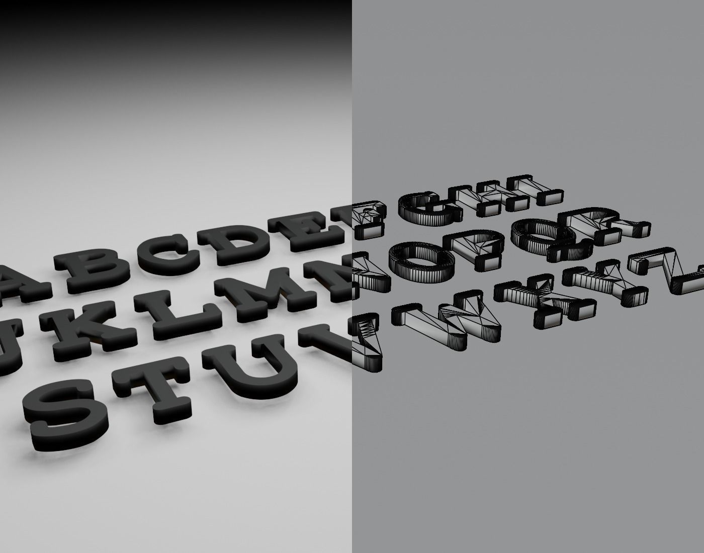 Ronysiswadi9Bold Text Font 3D Printing STL Collection 3D print model_10