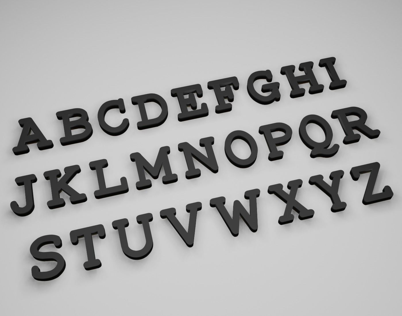 Ronysiswadi9Bold Text Font 3D Printing STL Collection 3D print model_1