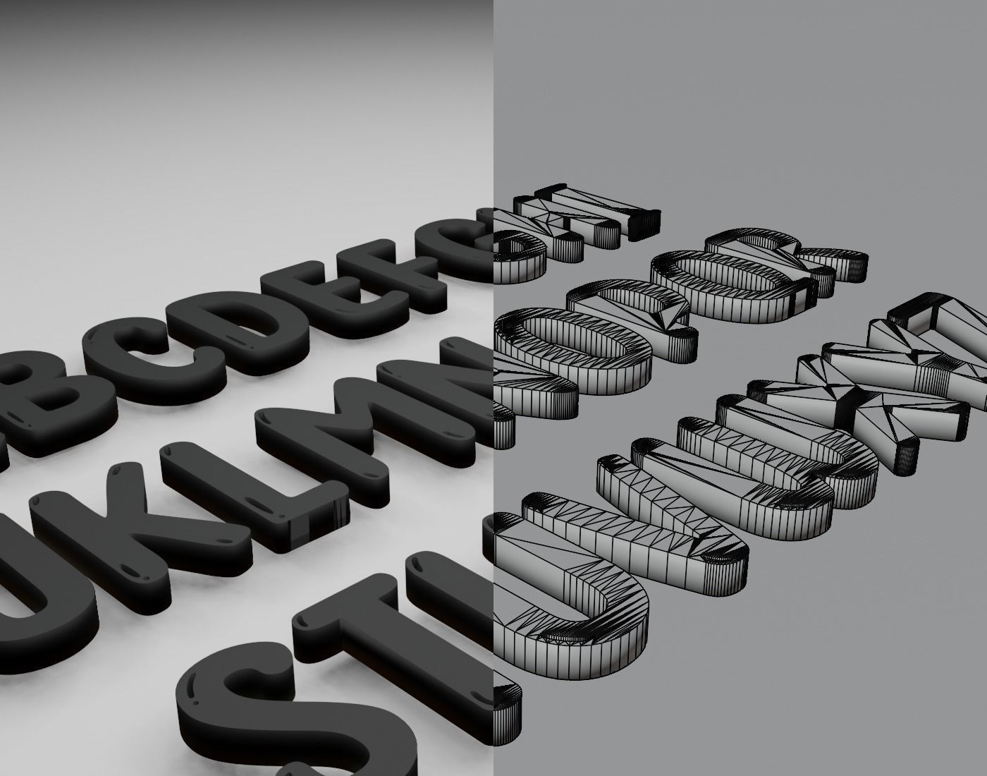 SunnyspellsRegular Text Font 3D Printing STL Collection 3D print model_9