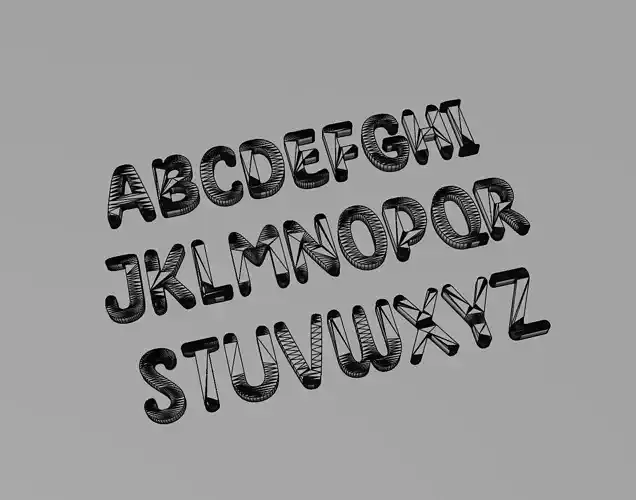 SunnyspellsRegular Text Font 3D Printing STL Collection 3D print model