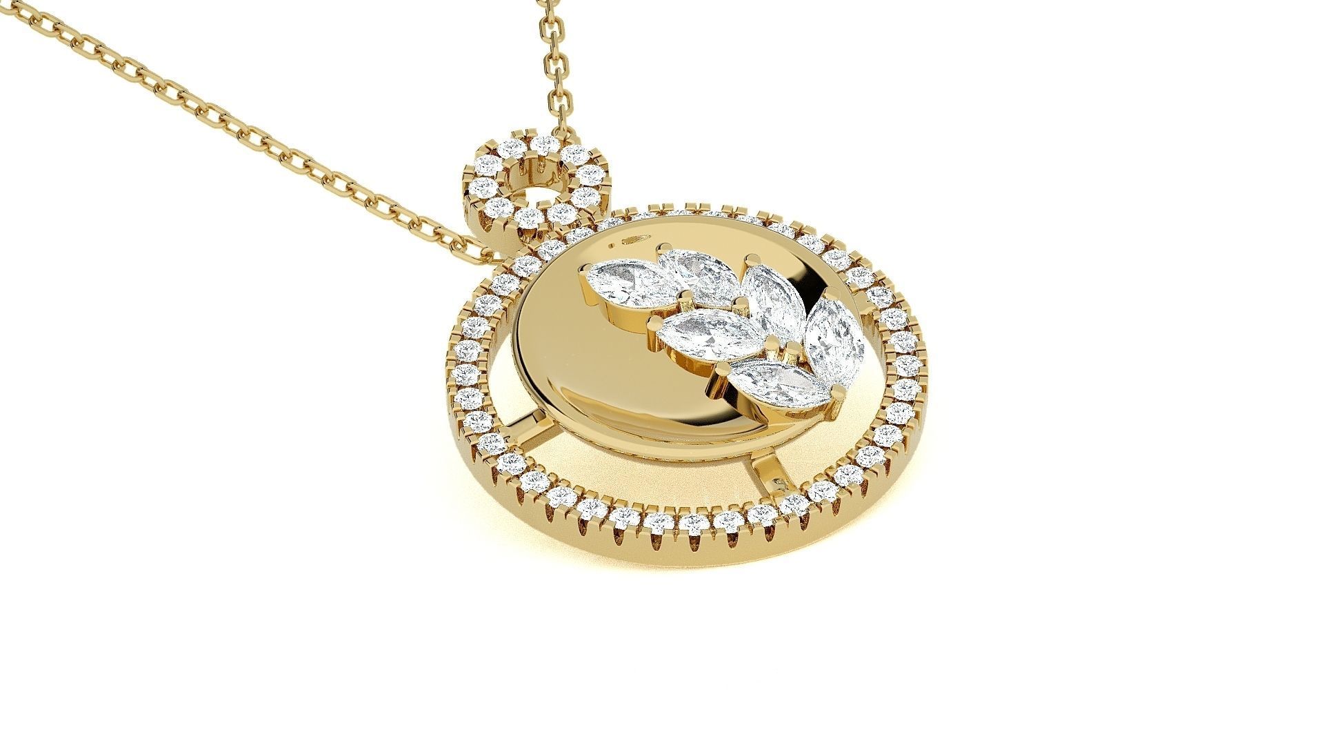 Plant Life Light wt Pendant Earrings Set 3dm stl obj mtl gltf  3D print model_21