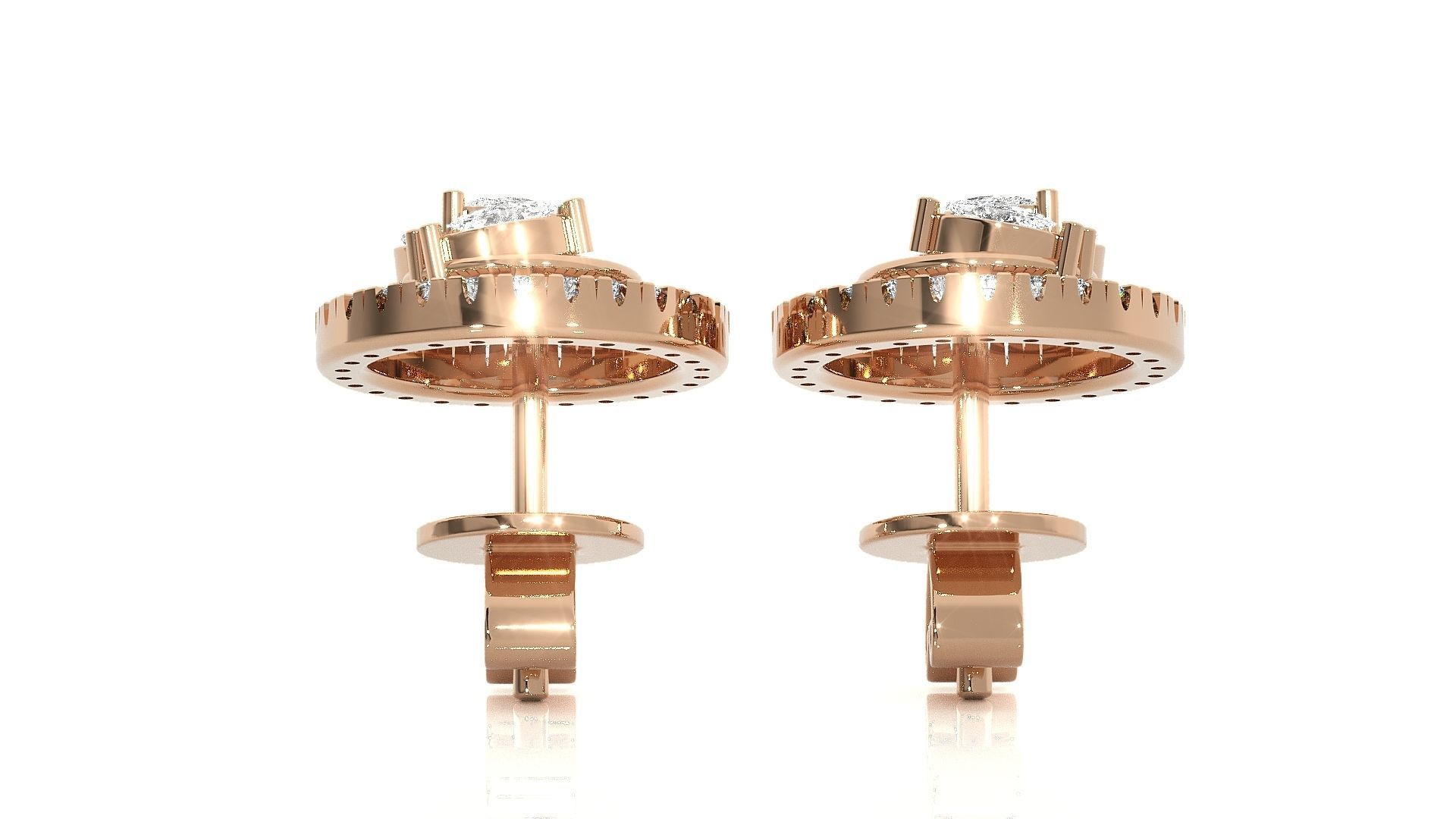 Plant Life Light wt Pendant Earrings Set 3dm stl obj mtl gltf  3D print model_6