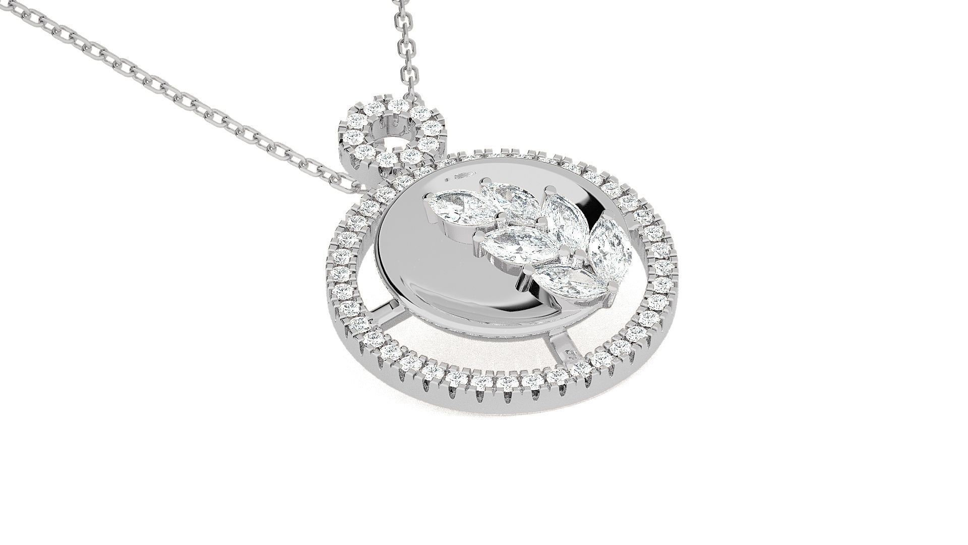 Plant Life Light wt Pendant Earrings Set 3dm stl obj mtl gltf  3D print model_14