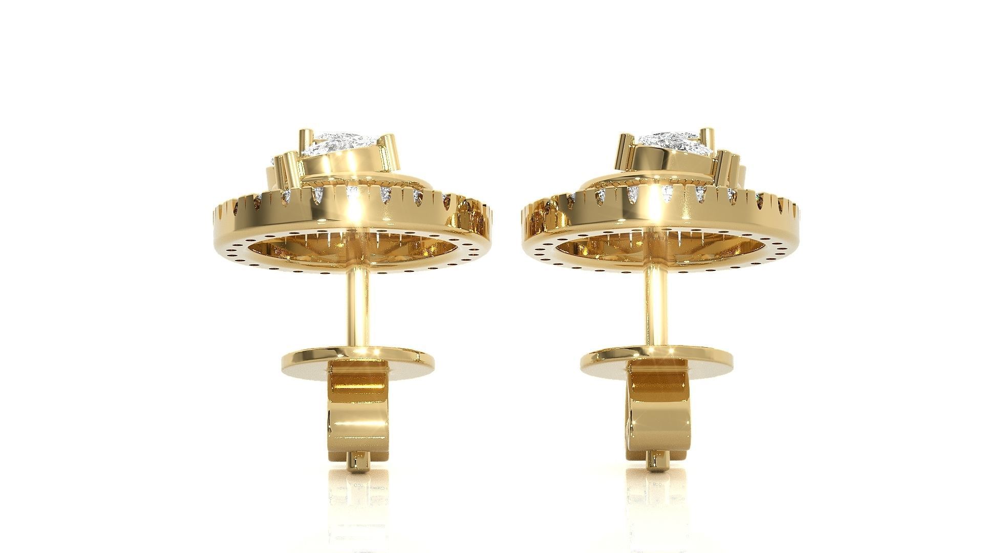 Plant Life Light wt Pendant Earrings Set 3dm stl obj mtl gltf  3D print model_20