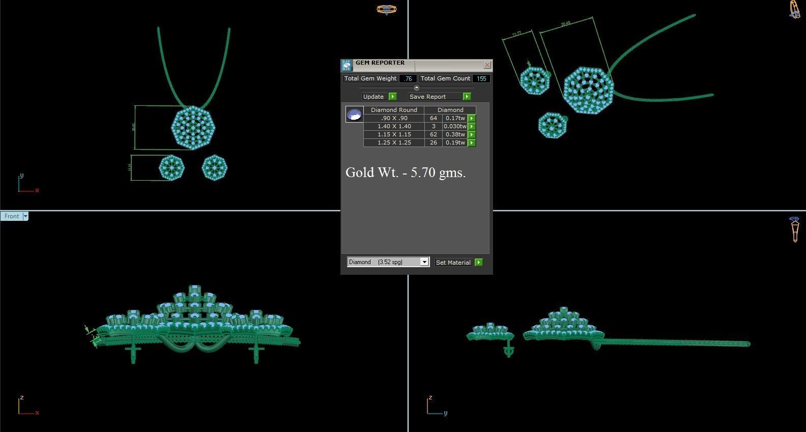 Spiders Web Light wt Pendant Earrings Set 3dm stl obj mtl gltf 3D print model_5