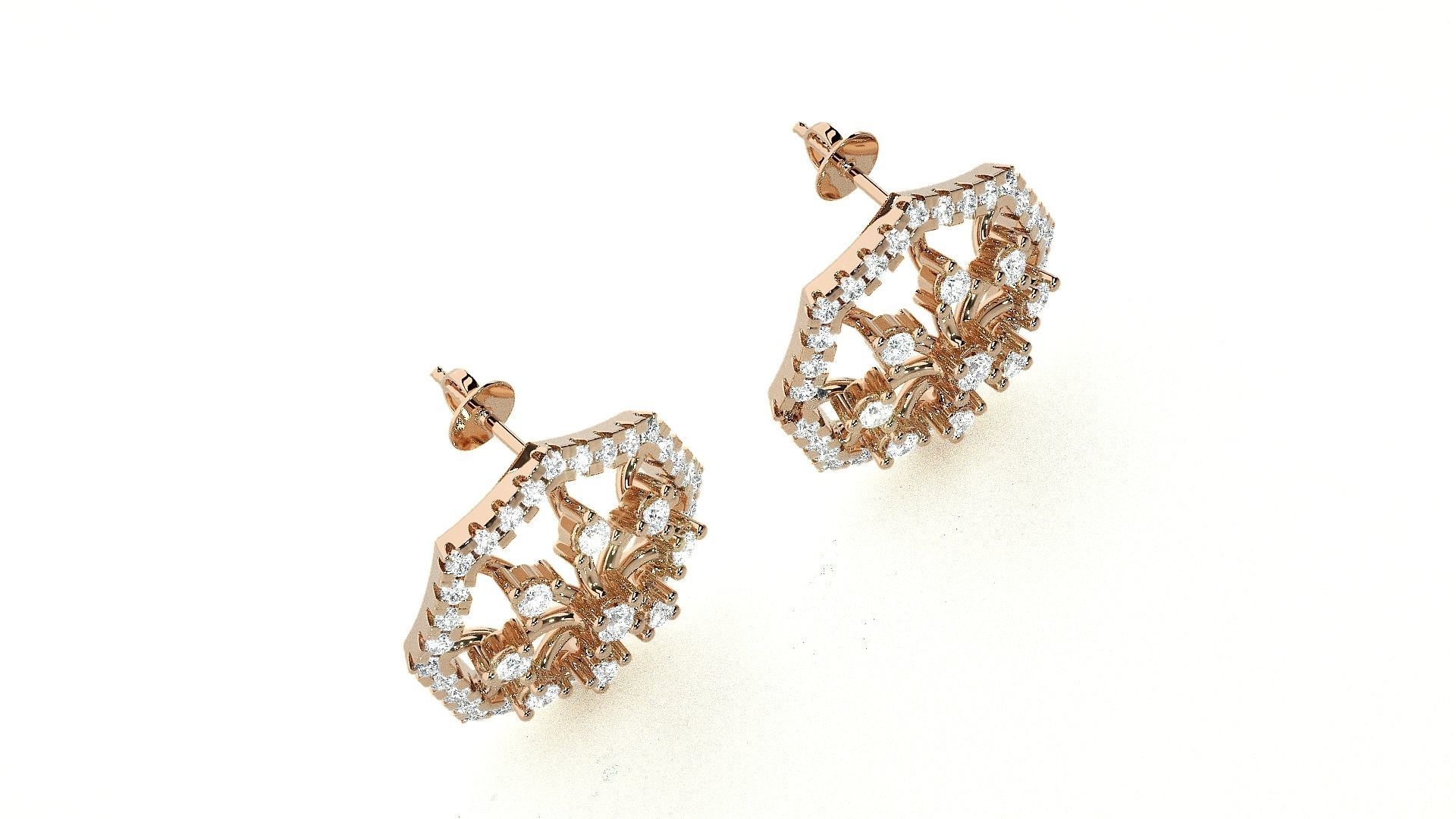 Spiders Web Light wt Pendant Earrings Set 3dm stl obj mtl gltf 3D print model_4