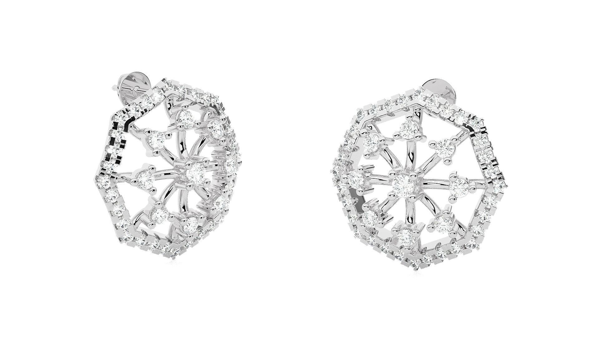 Spiders Web Light wt Pendant Earrings Set 3dm stl obj mtl gltf 3D print model_17