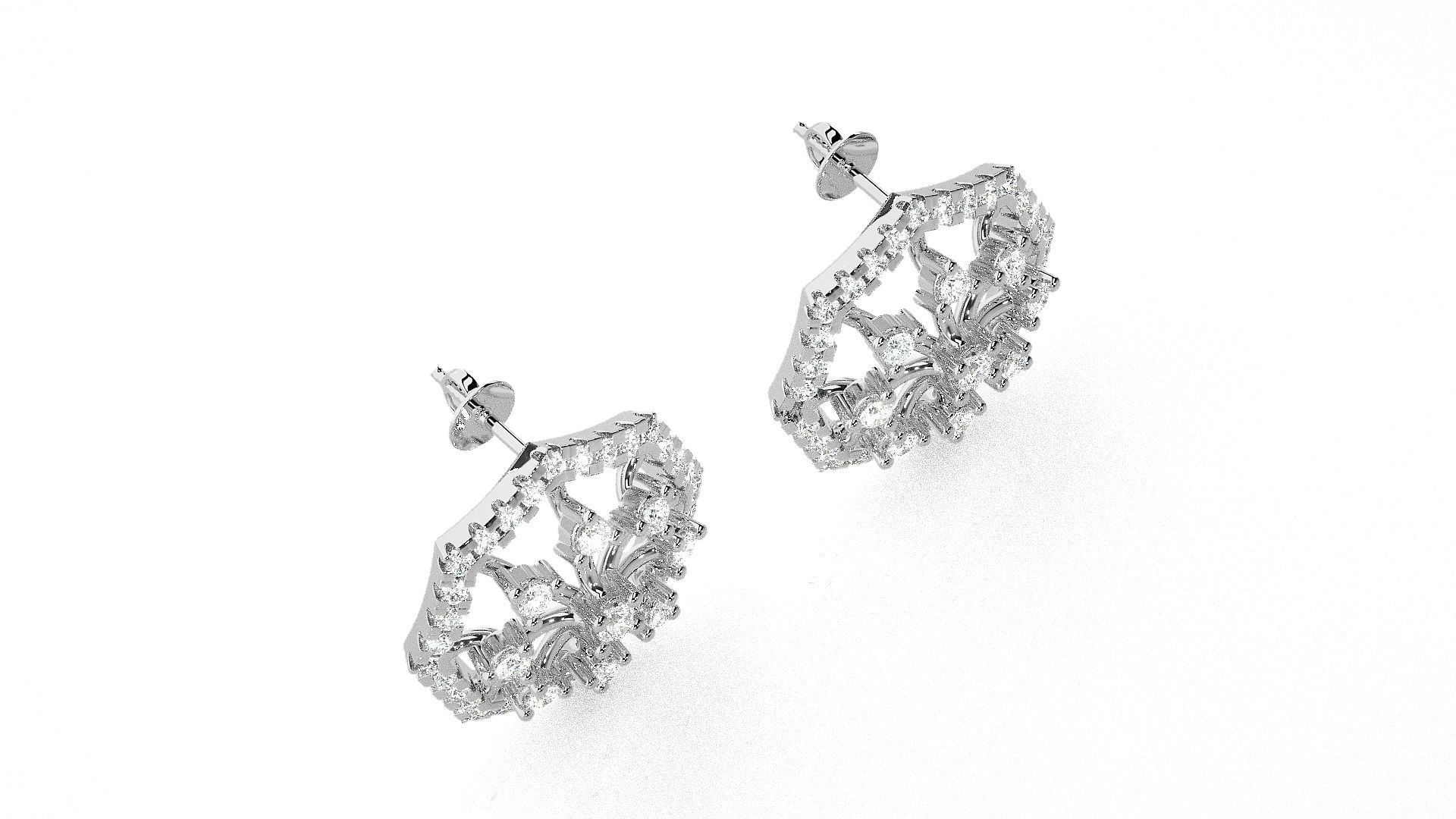 Spiders Web Light wt Pendant Earrings Set 3dm stl obj mtl gltf 3D print model_13