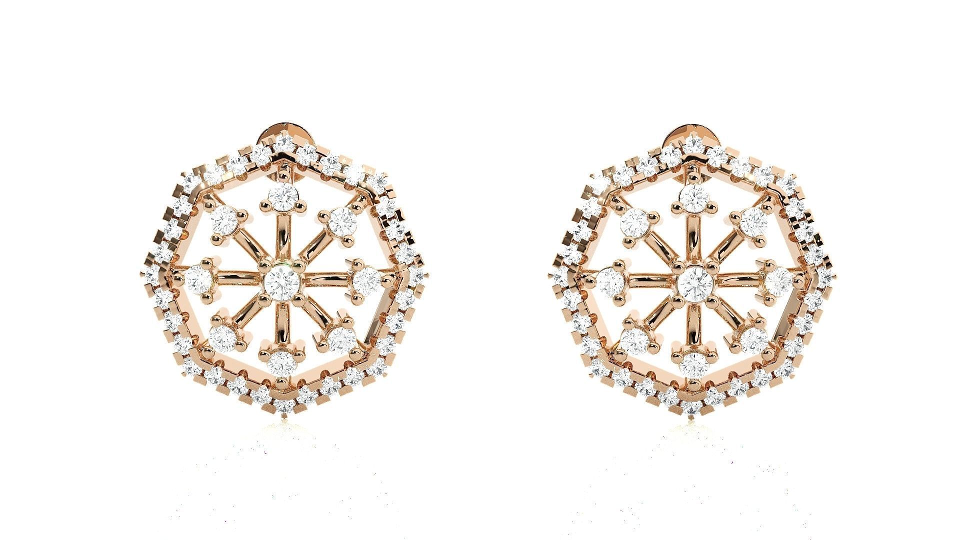 Spiders Web Light wt Pendant Earrings Set 3dm stl obj mtl gltf 3D print model_2