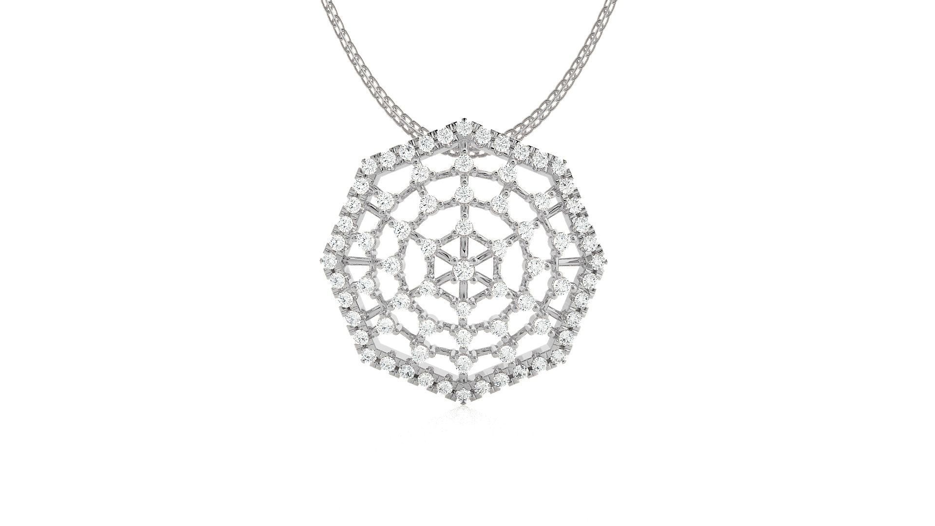 Spiders Web Light wt Pendant Earrings Set 3dm stl obj mtl gltf 3D print model_11