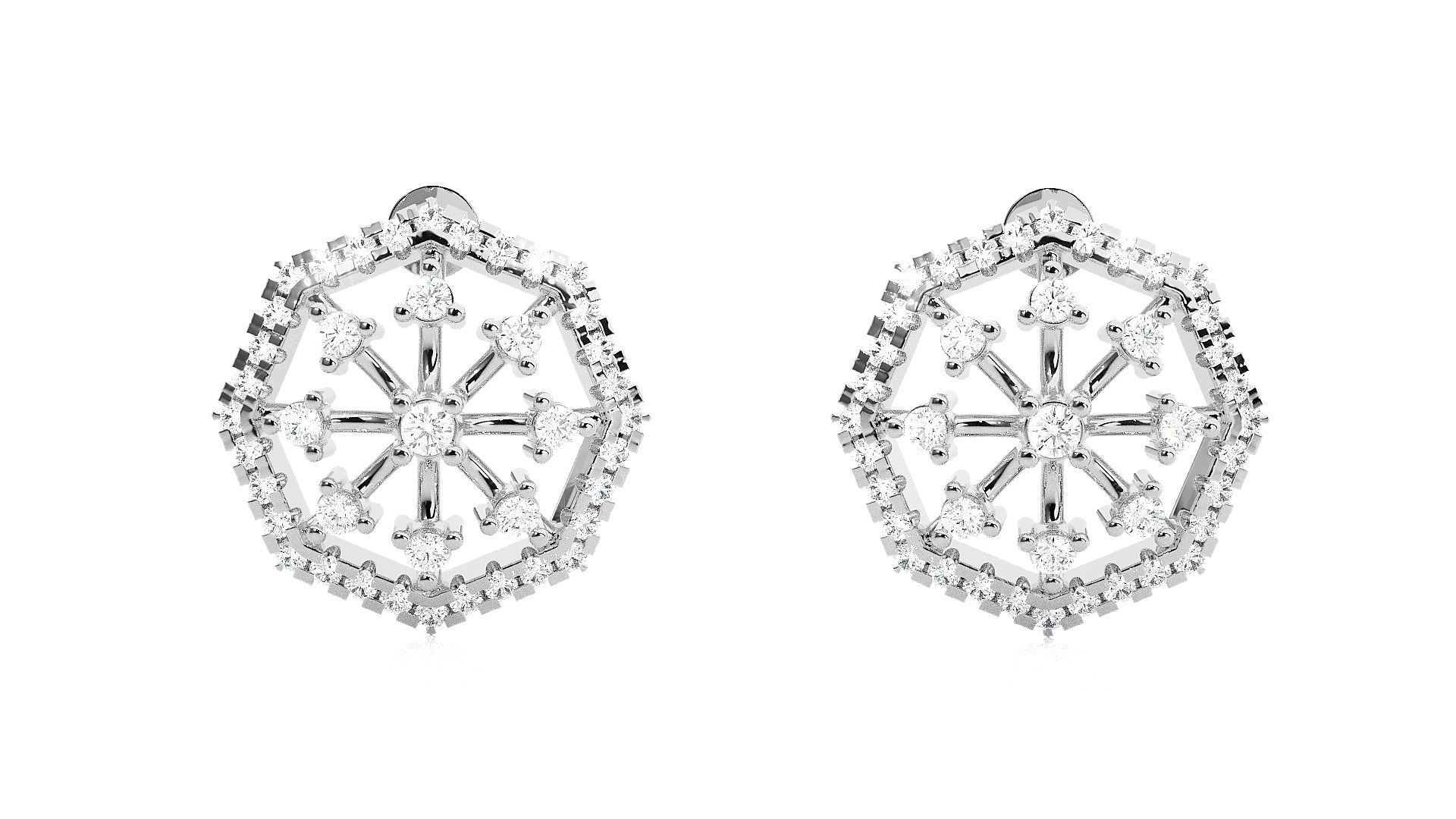 Spiders Web Light wt Pendant Earrings Set 3dm stl obj mtl gltf 3D print model_10