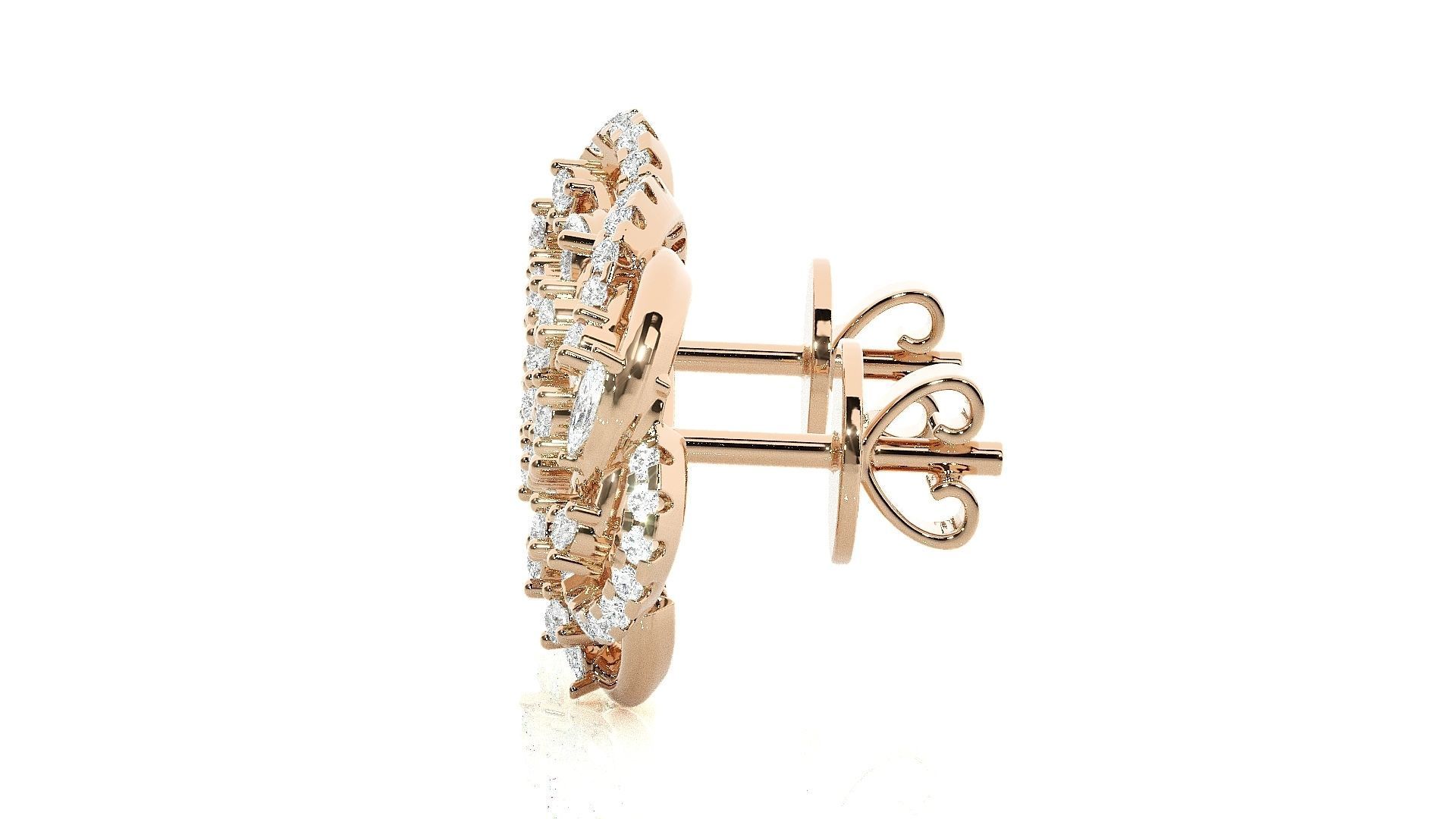 Wire Mesh High Jewelry Pendant Earrings Set 3dm stl obj mtl gltf 3D print model_6