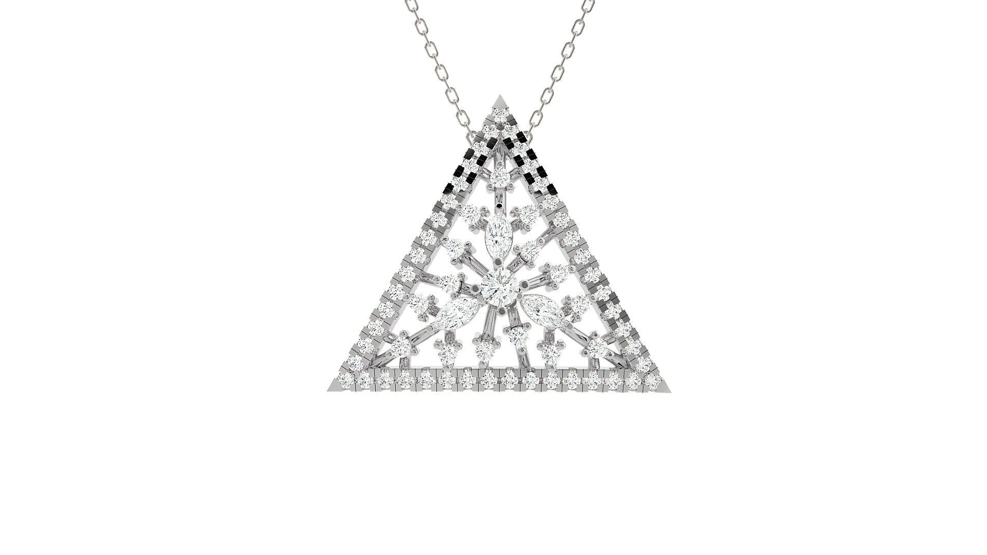 Triangular Light wt Pendant Earrings Set 3dm stl obj mtl gltf  3D print model_10