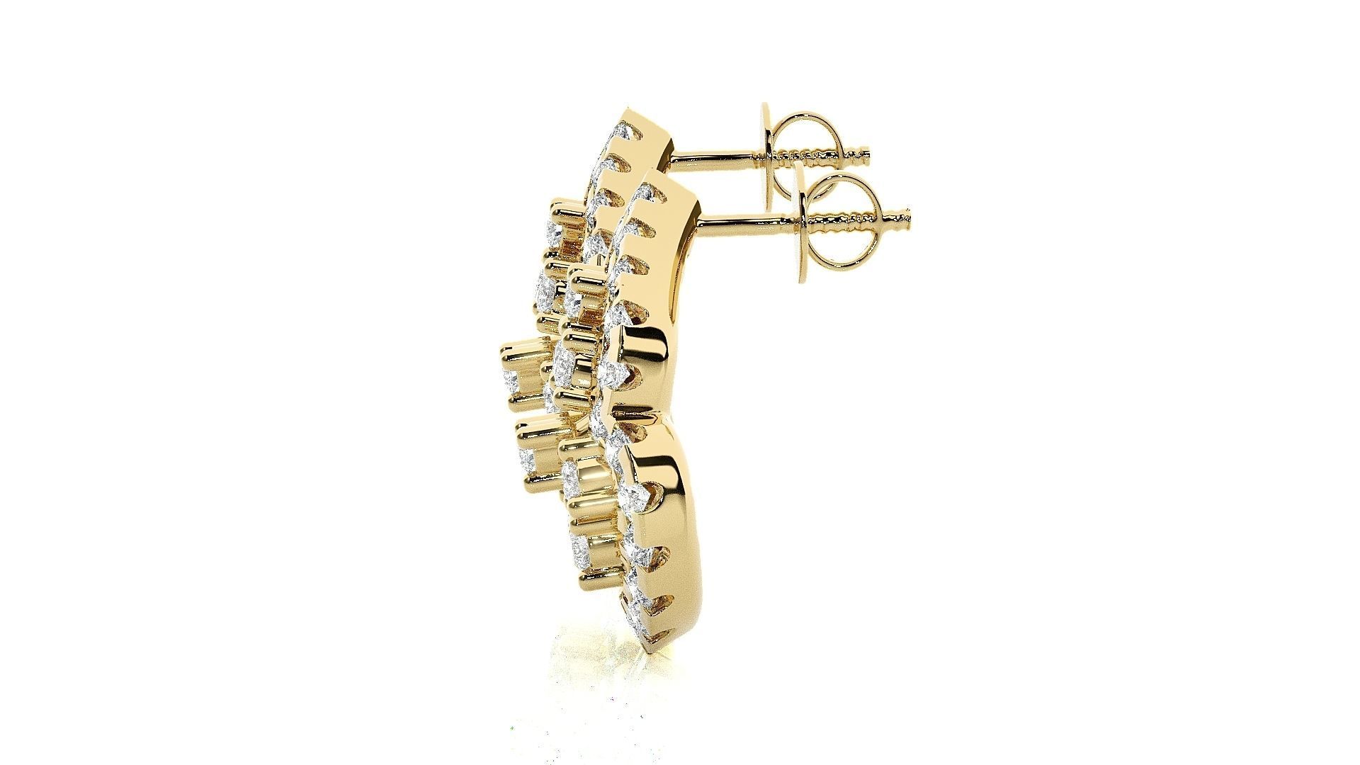 Wire High Jewelry Pendant Earrings Set 3dm stl obj mtl gltf glb 3D print model_23