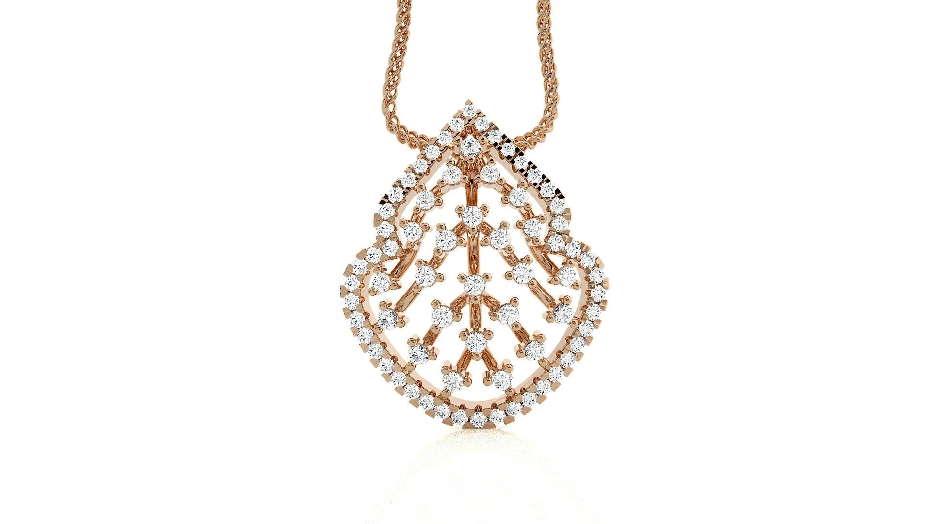 Wire High Jewelry Pendant Earrings Set 3dm stl obj mtl gltf glb 3D print model_1