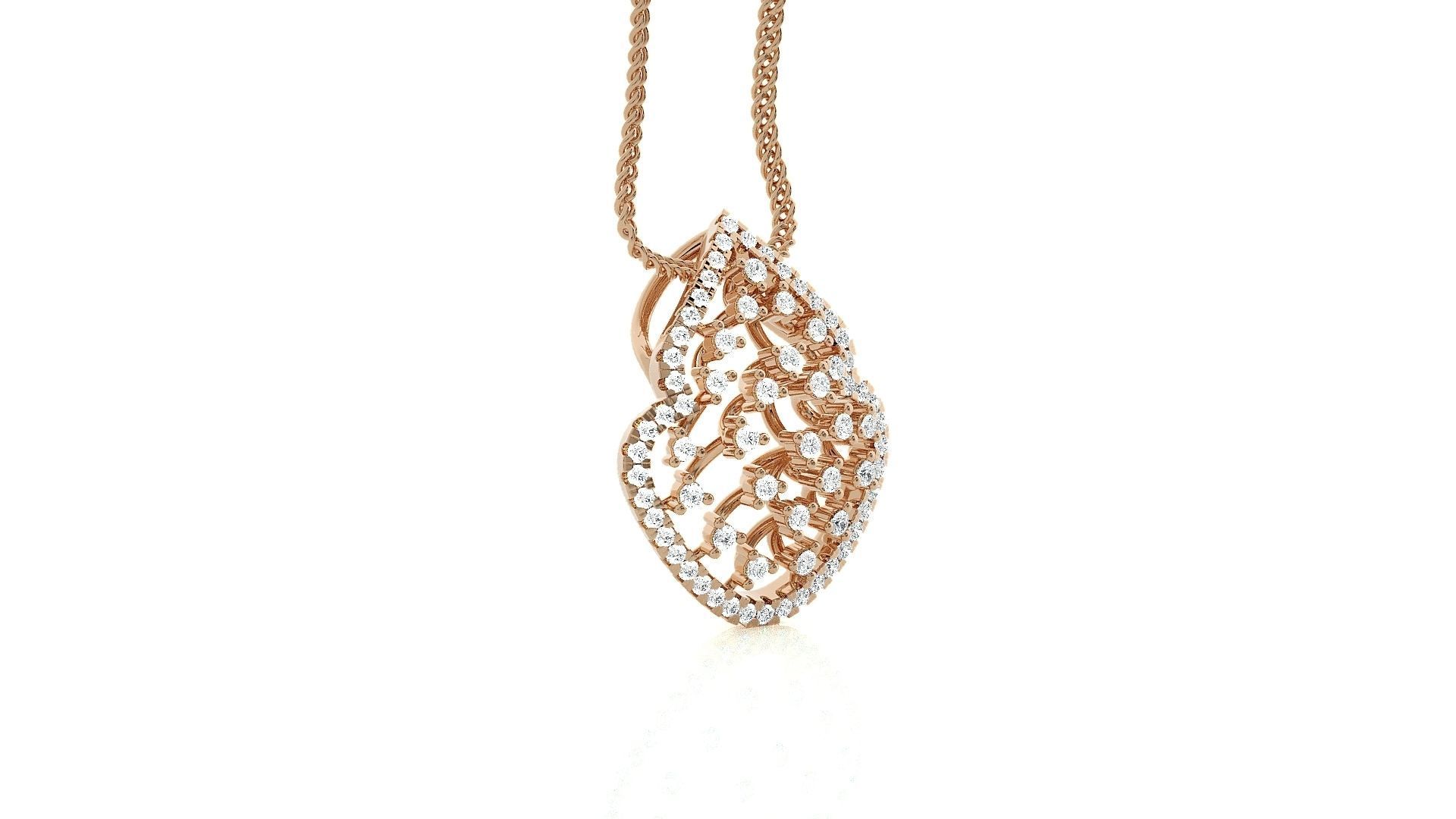 Wire High Jewelry Pendant Earrings Set 3dm stl obj mtl gltf glb 3D print model_5