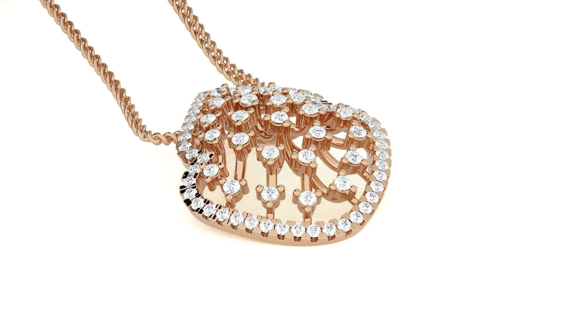 Wire High Jewelry Pendant Earrings Set 3dm stl obj mtl gltf glb 3D print model_9