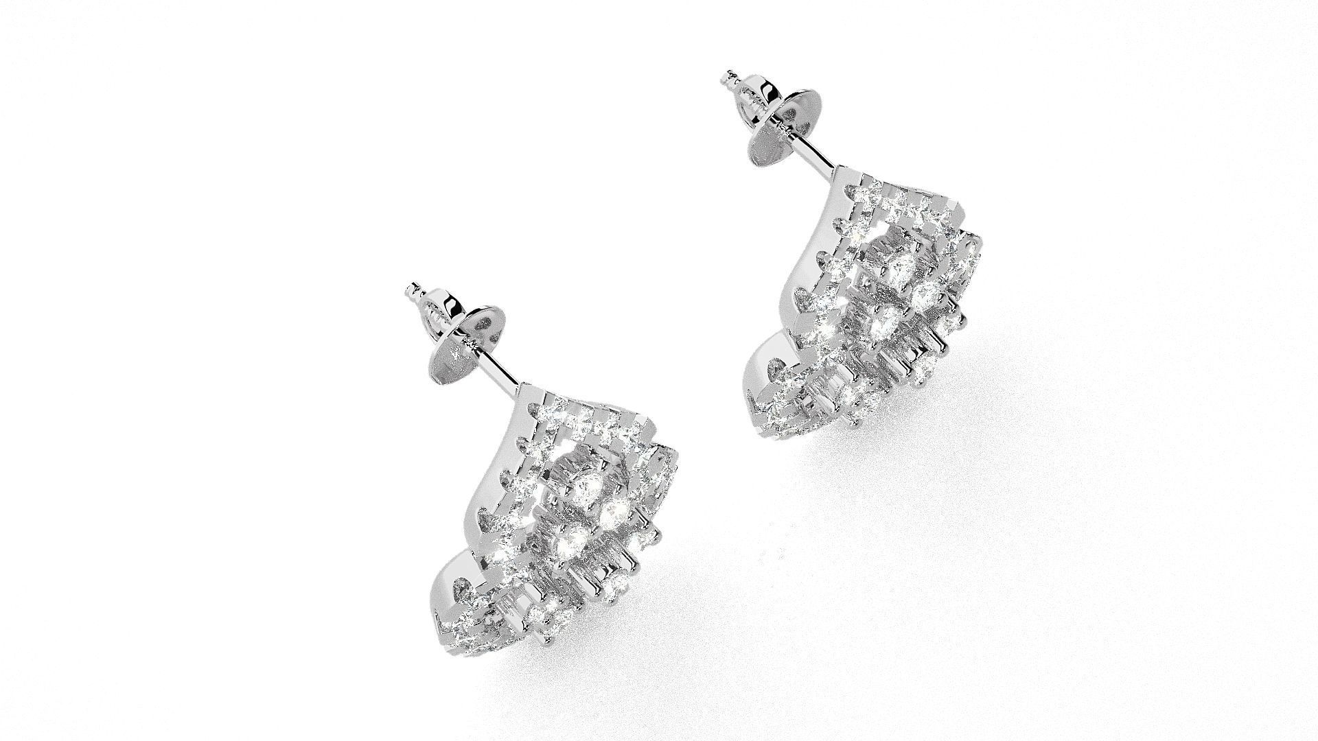 Wire High Jewelry Pendant Earrings Set 3dm stl obj mtl gltf glb 3D print model_12