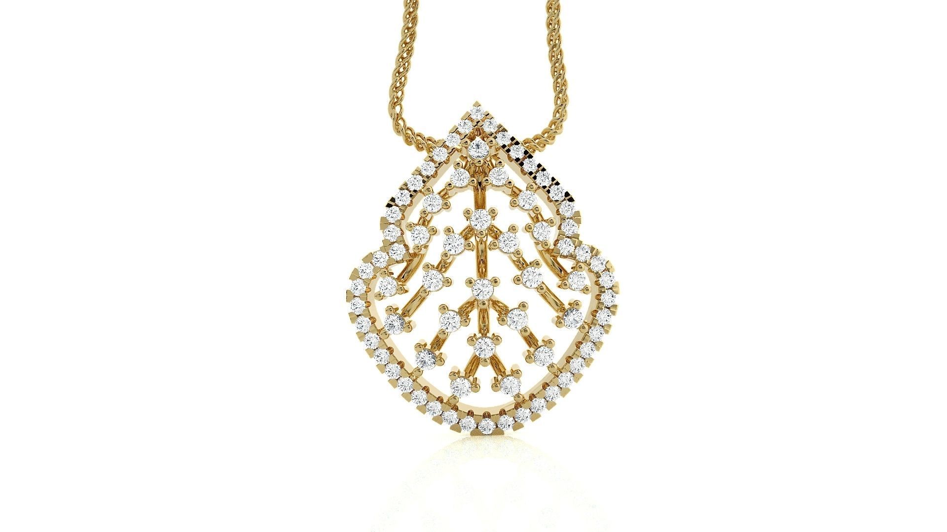 Wire High Jewelry Pendant Earrings Set 3dm stl obj mtl gltf glb 3D print model_19