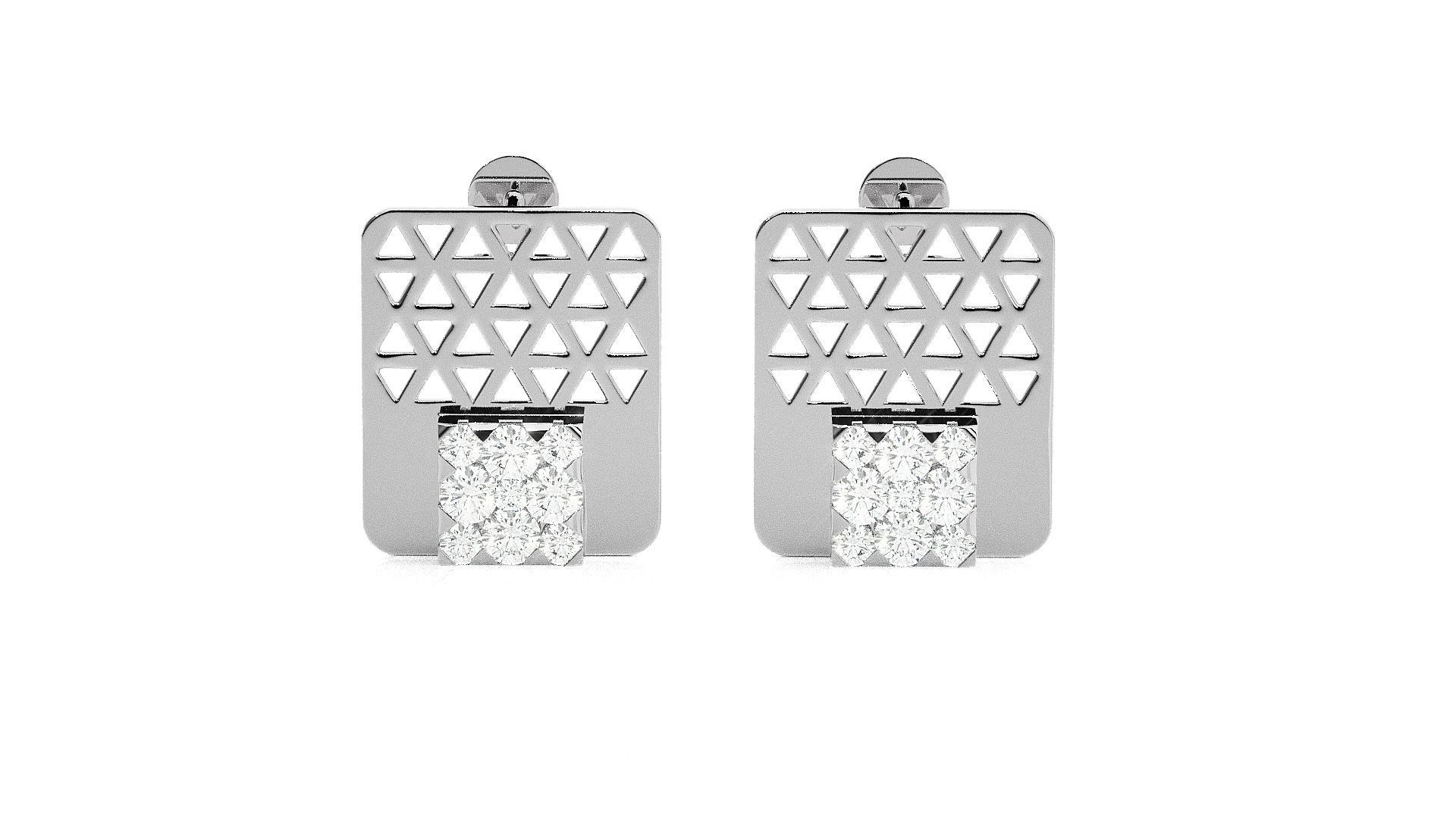 Badge Wire Mesh Light wt Pendant Earrings Set 3dm stl renders 3D print model_11