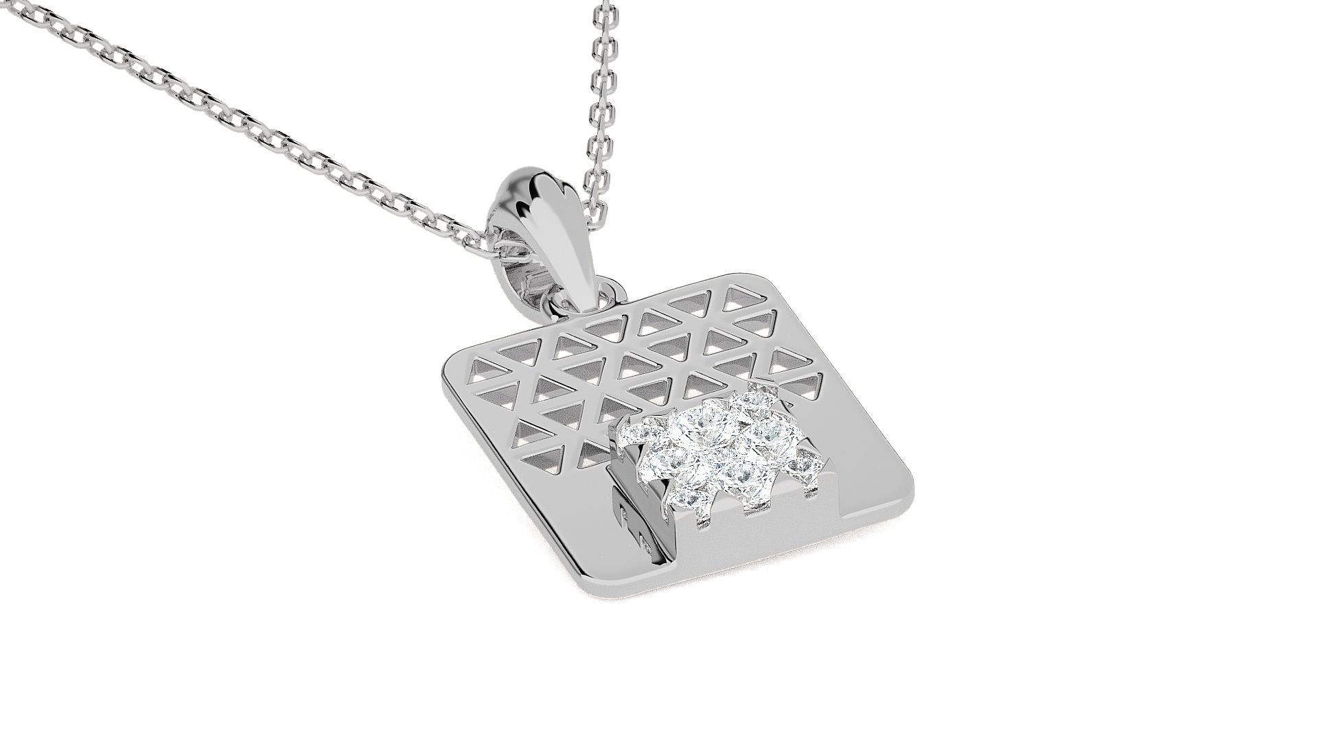 Badge Wire Mesh Light wt Pendant Earrings Set 3dm stl renders 3D print model_15