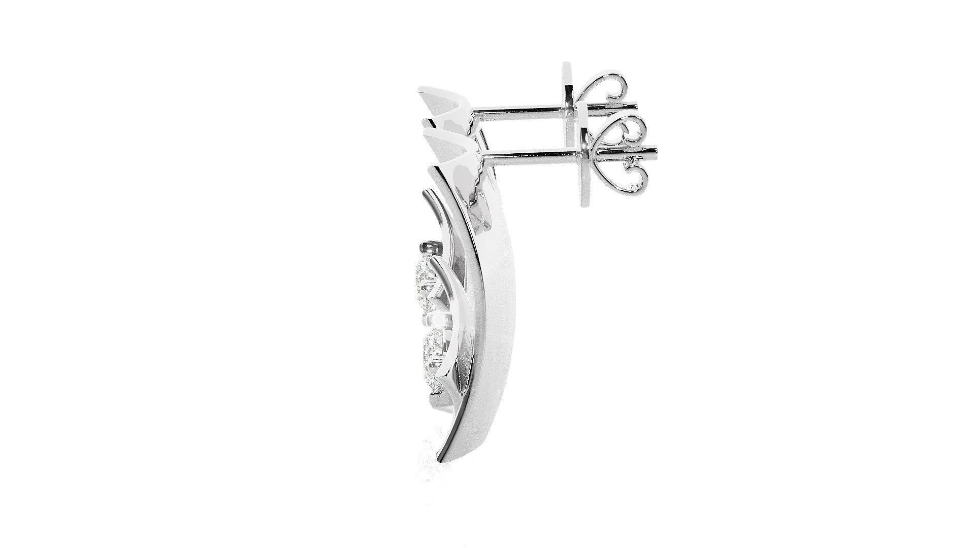 Flowers Light wt Pendant Earrings Set 3dm stl renders details 3D print model_14