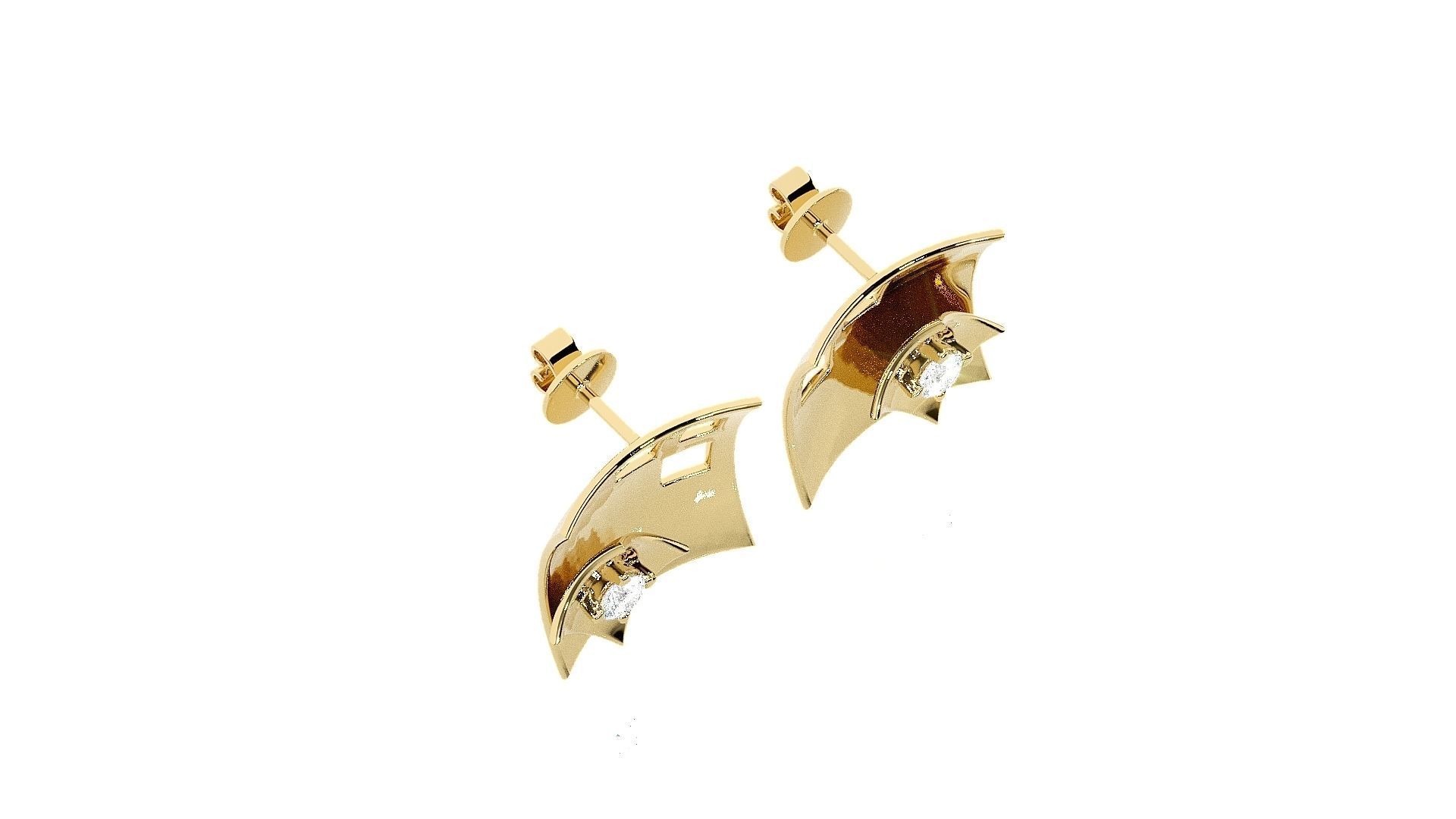 Flowers Light wt Pendant Earrings Set 3dm stl renders details 3D print model_20