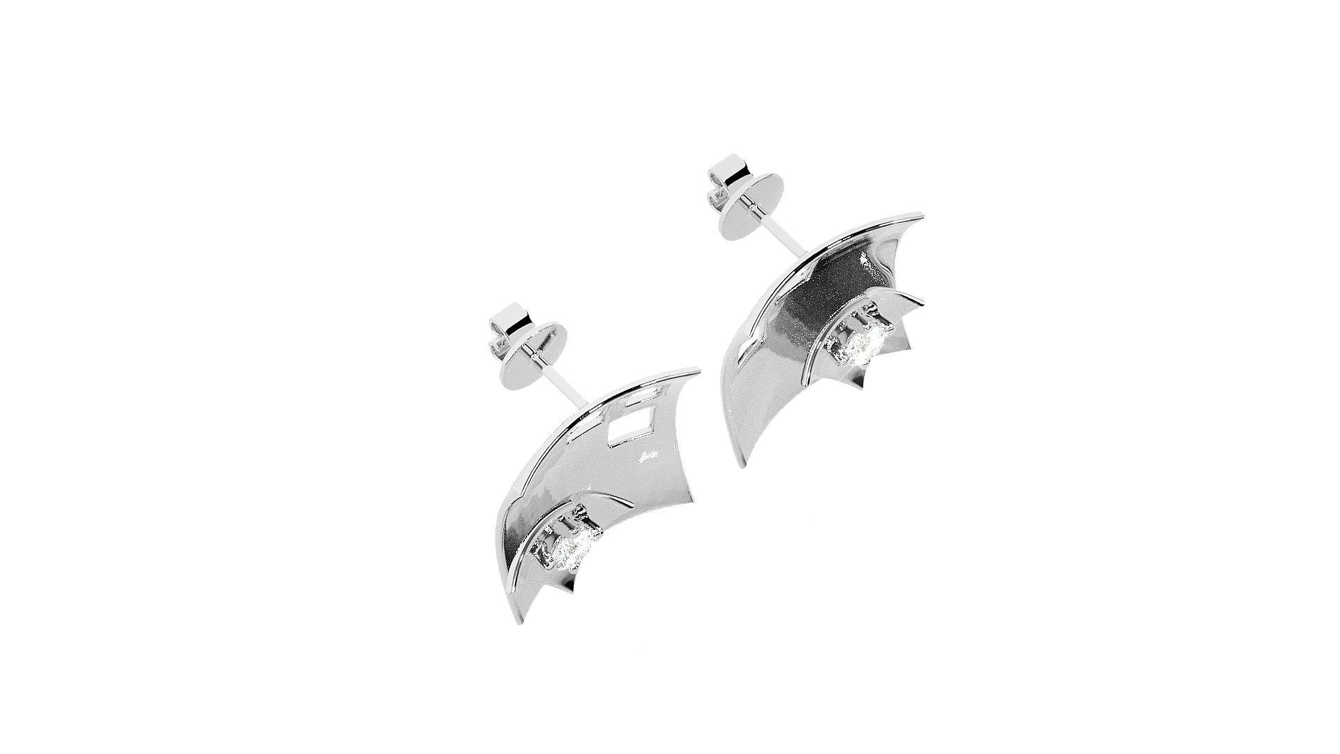 Flowers Light wt Pendant Earrings Set 3dm stl renders details 3D print model_13