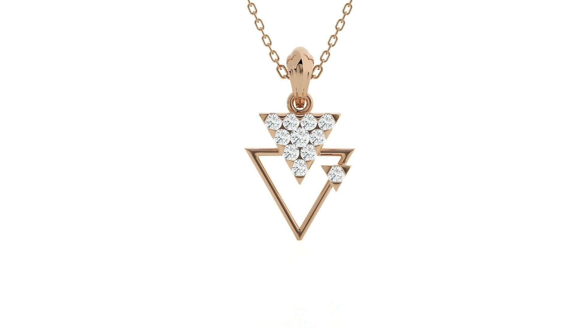 Triangle Light wt Pendant Earrings Set 3dm stl renders details 3D print model_1