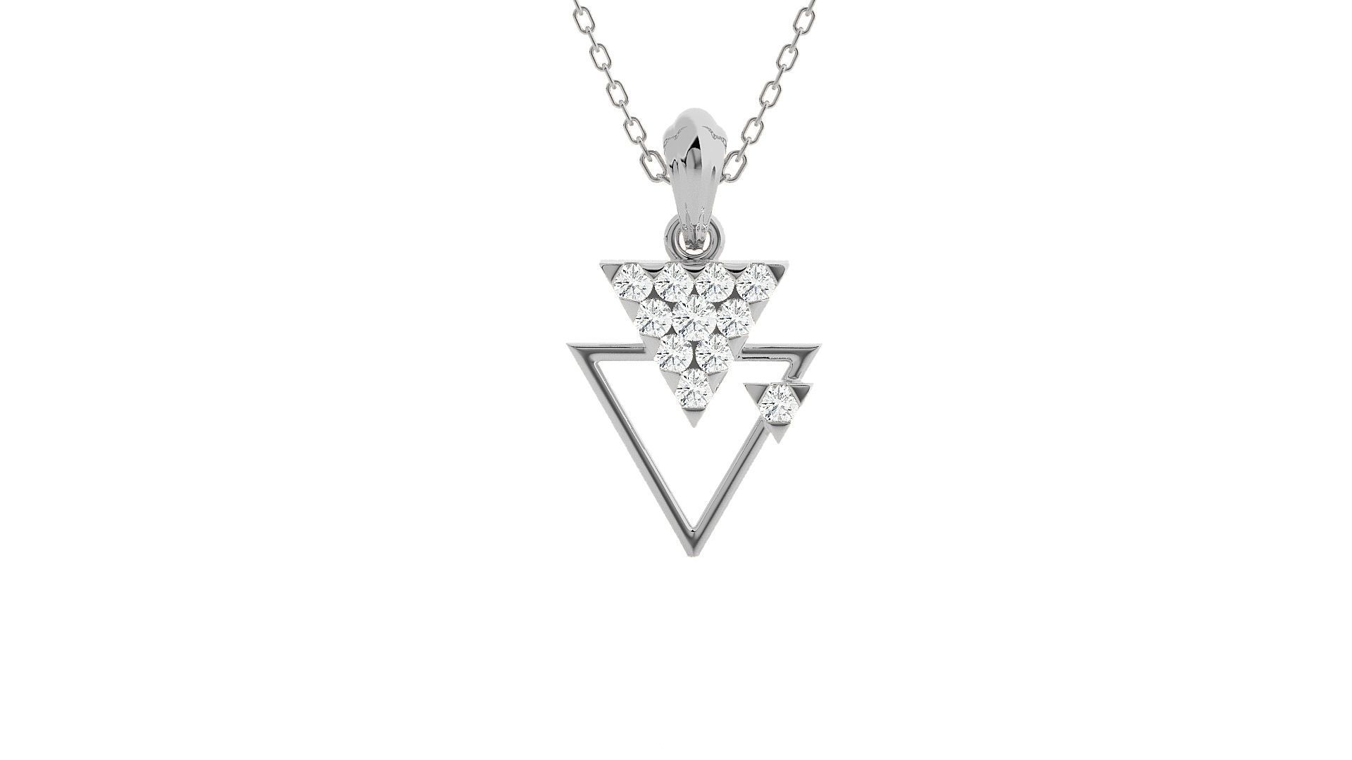 Triangle Light wt Pendant Earrings Set 3dm stl renders details 3D print model_10