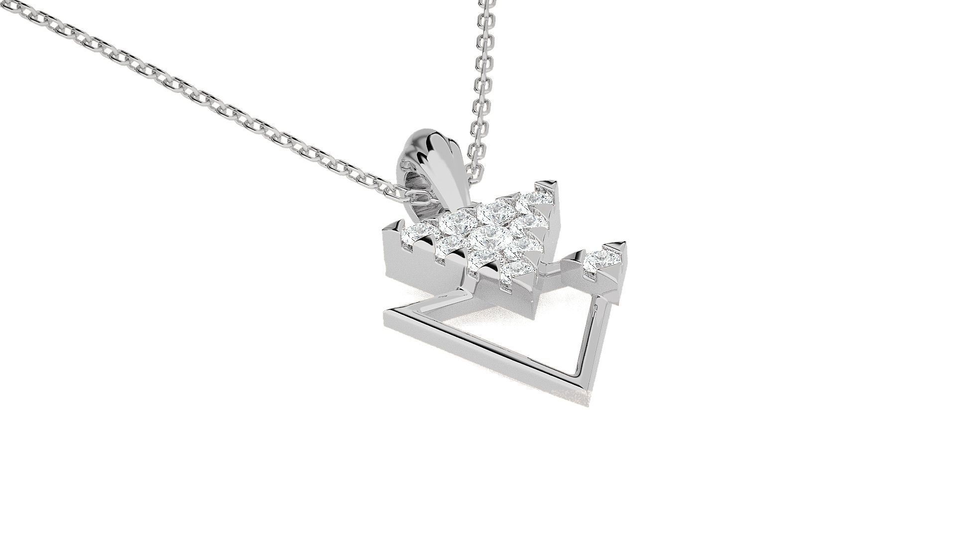 Triangle Light wt Pendant Earrings Set 3dm stl renders details 3D print model_15