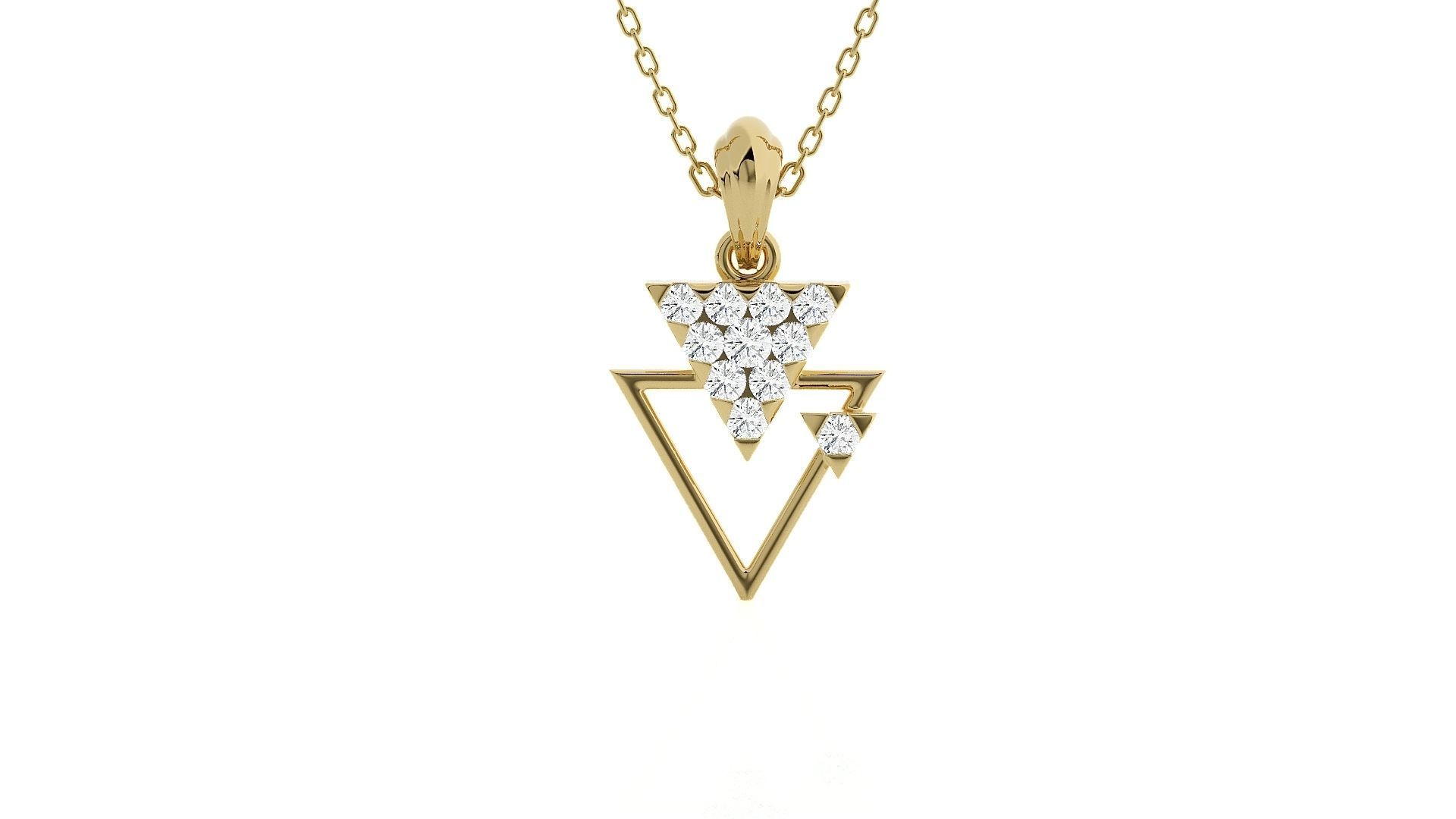 Triangle Light wt Pendant Earrings Set 3dm stl renders details 3D print model_17