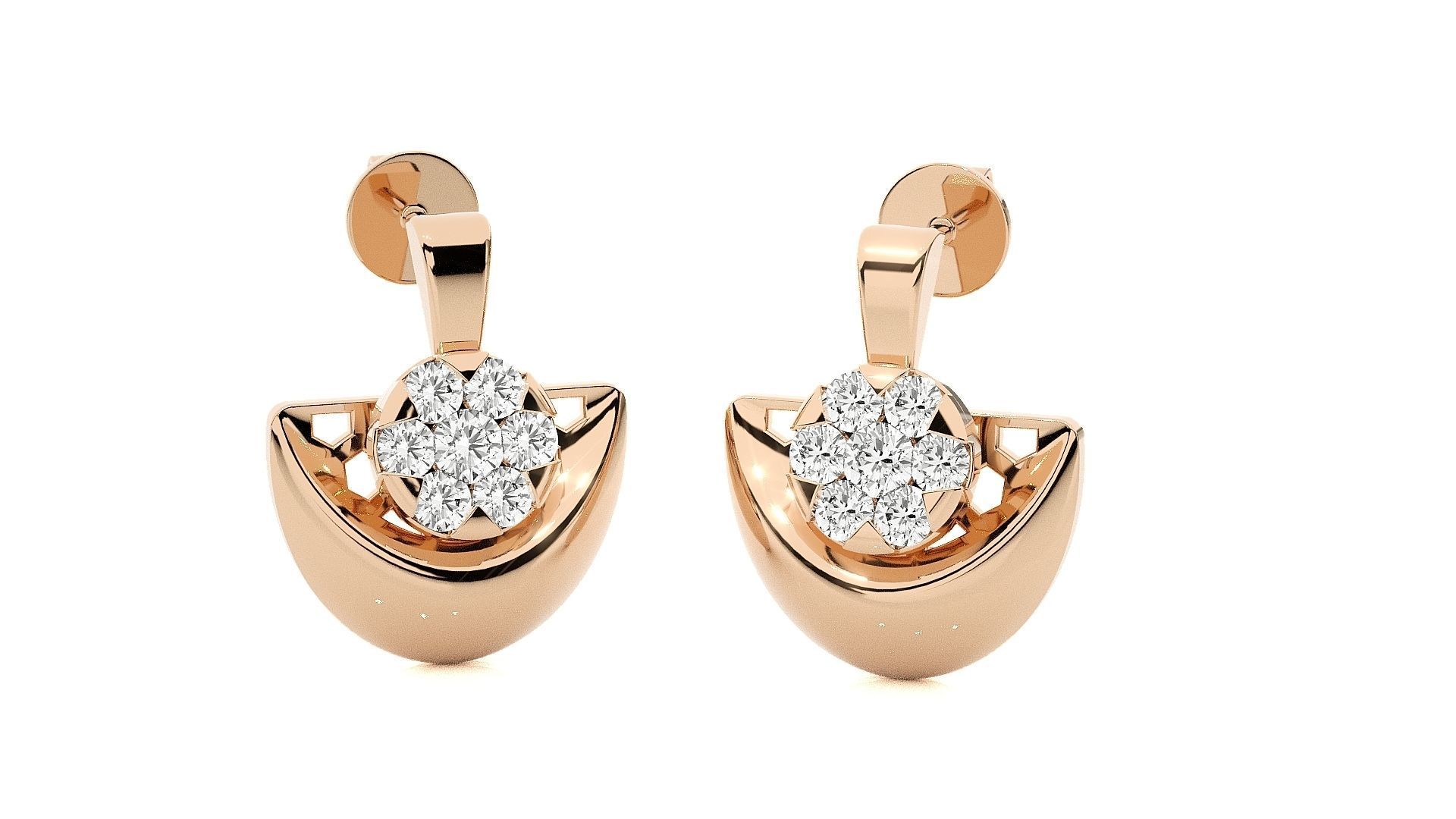 Light wt Pendant Earrings Set 3dm stl renders details 3D print model_22